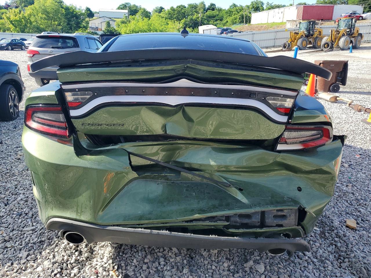 2021 Dodge Charger R Green vin: 2C3CDXCT8MH674869