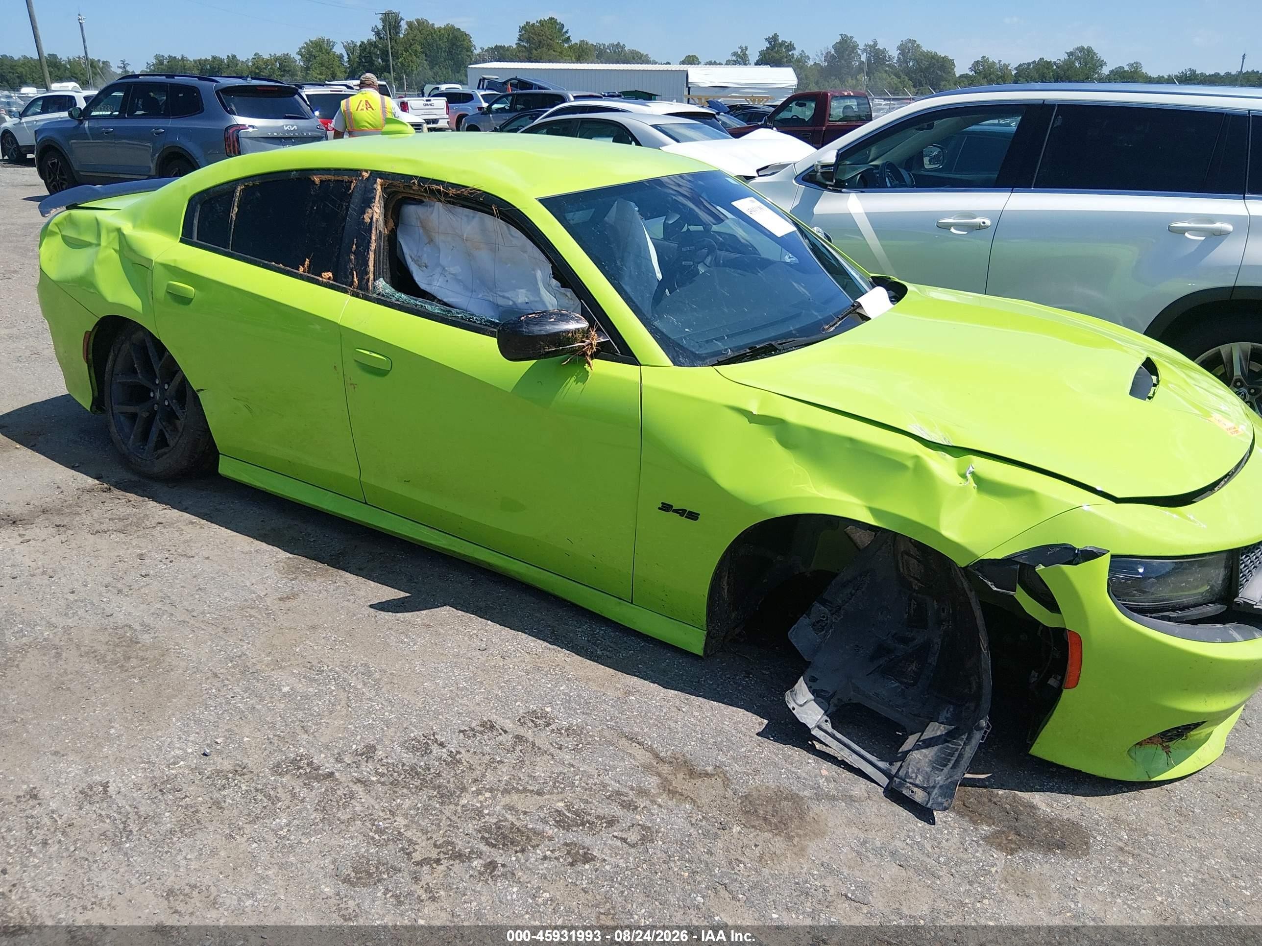 2023 Dodge Charger R/t Зеленый vin: 2C3CDXCT8PH683155