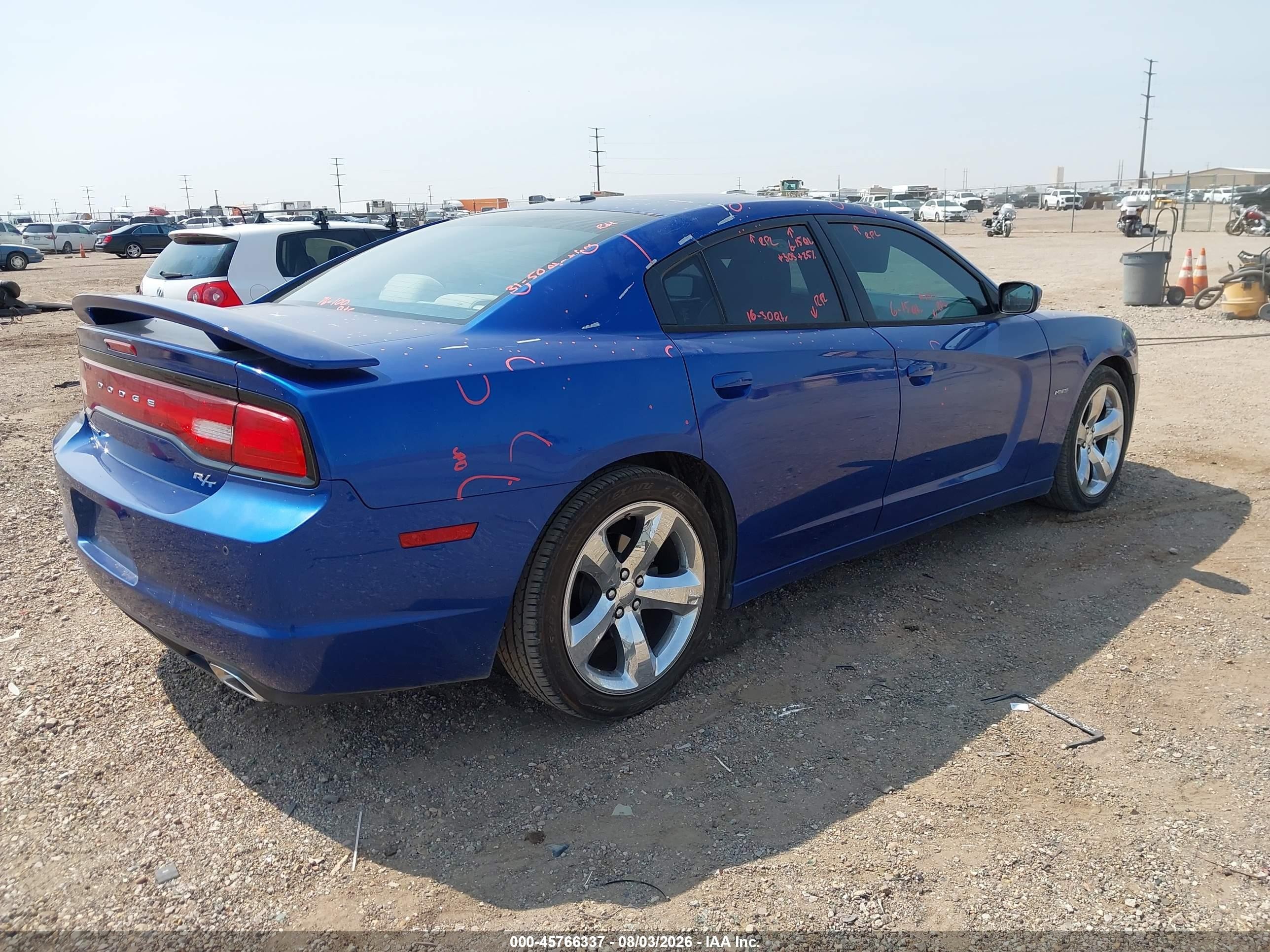 2012 Dodge Charger R/t Blue vin: 2C3CDXCT9CH248140