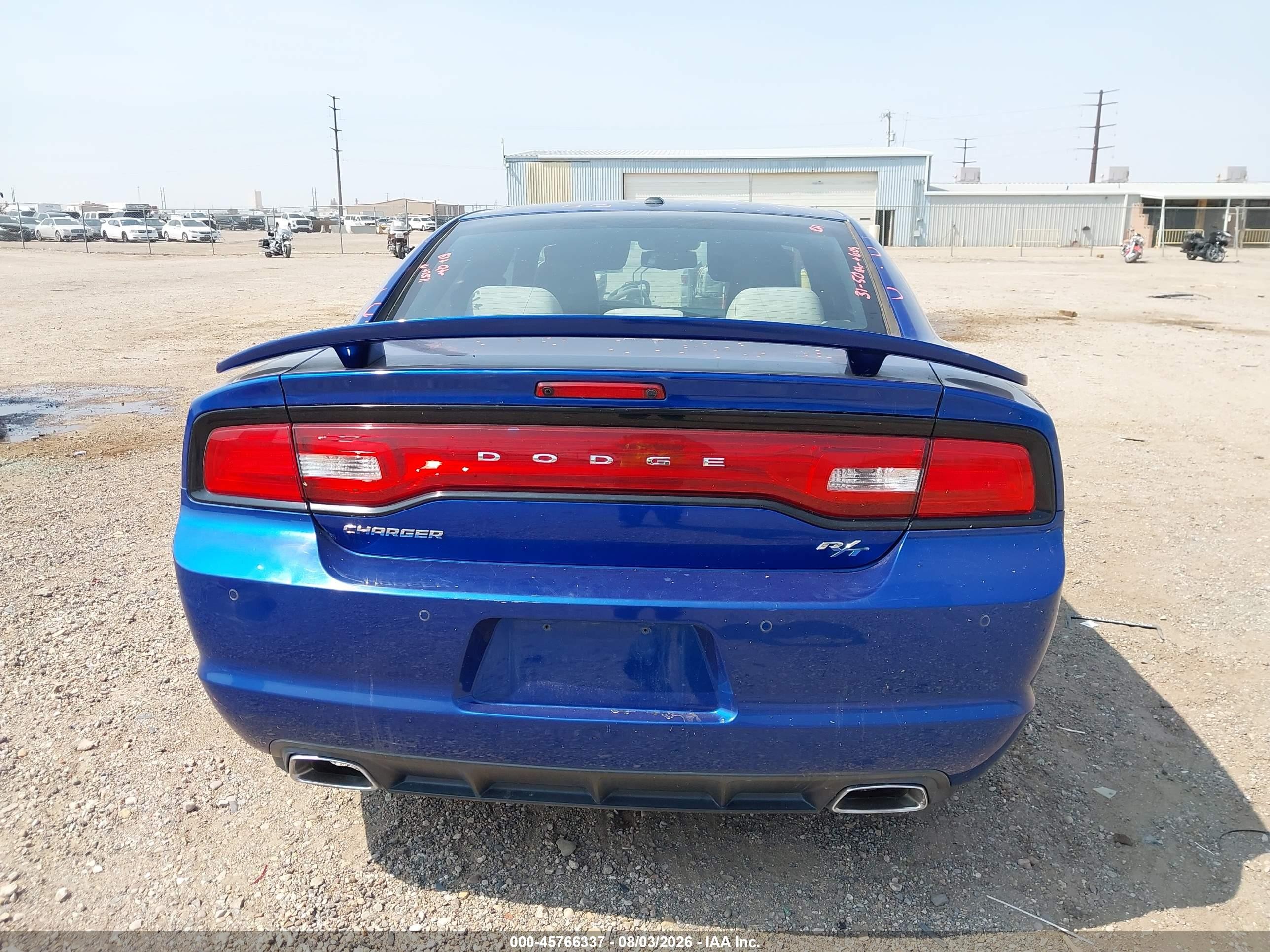 2012 Dodge Charger R/t Blue vin: 2C3CDXCT9CH248140