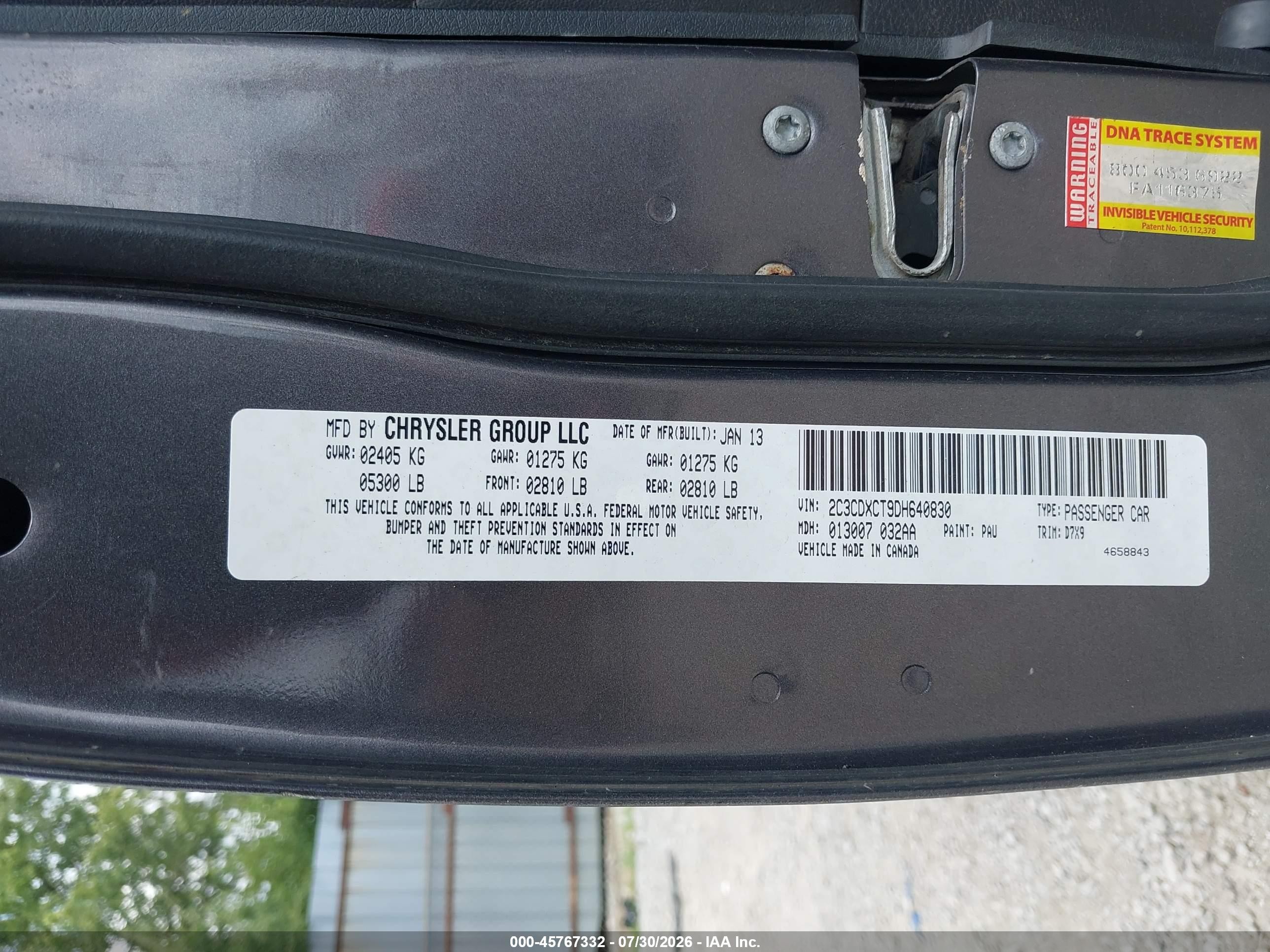 2013 Dodge Charger R/t Gray vin: 2C3CDXCT9DH640830