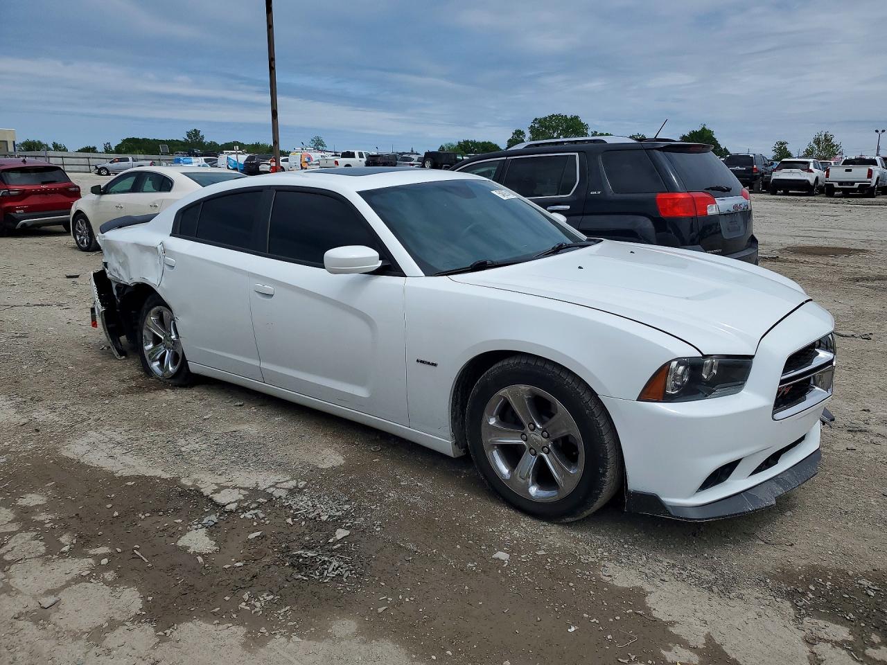 2014 Dodge Charger R White vin: 2C3CDXCT9EH353358