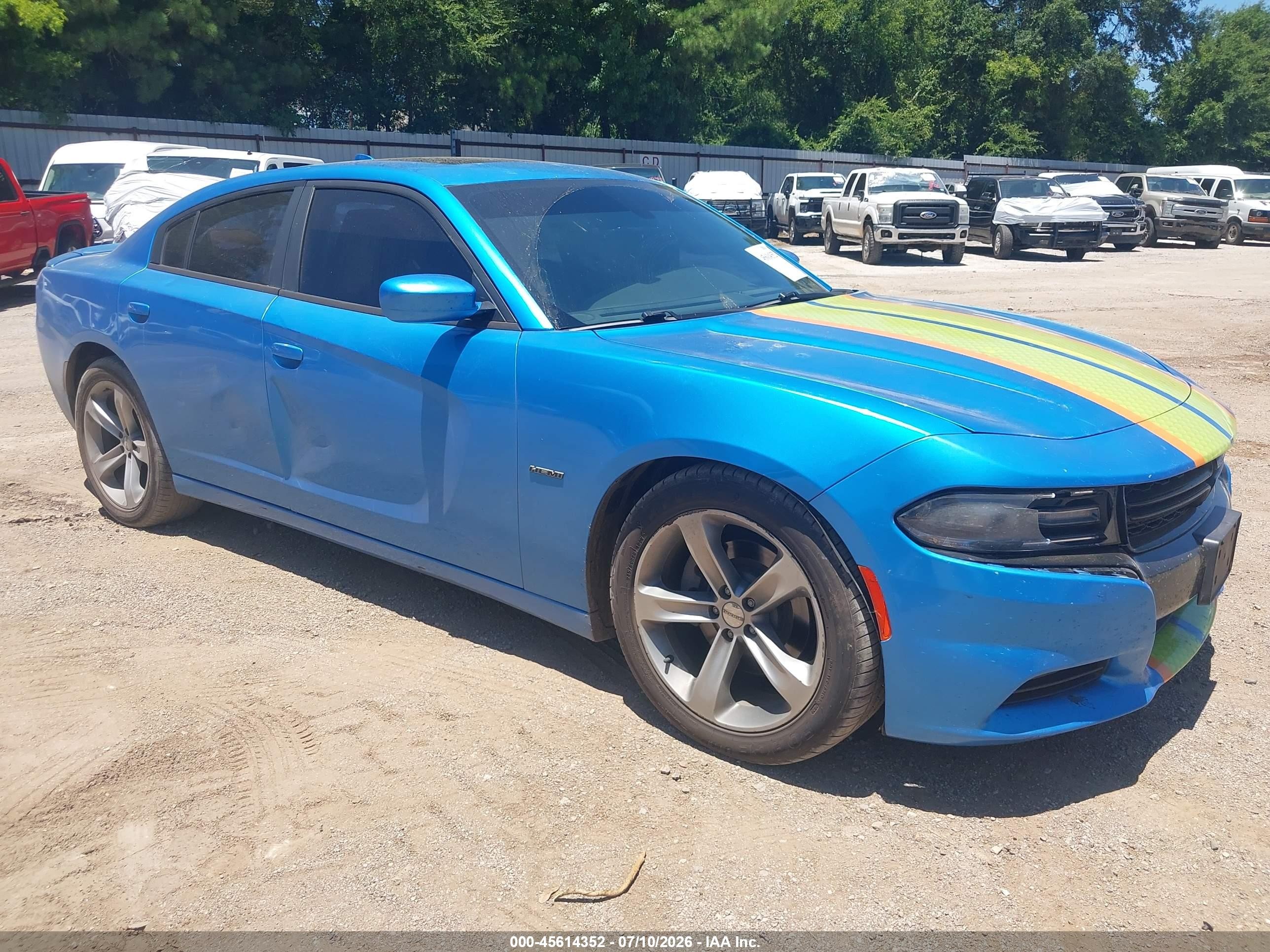 2015 Dodge Charger R/t Blue vin: 2C3CDXCT9FH852081