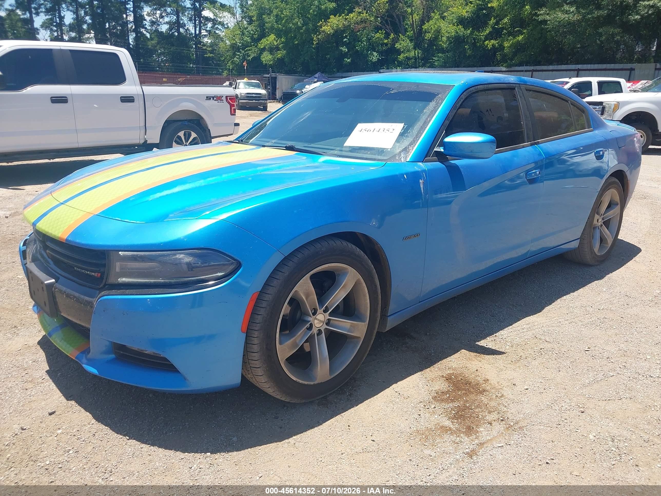 2015 Dodge Charger R/t Blue vin: 2C3CDXCT9FH852081