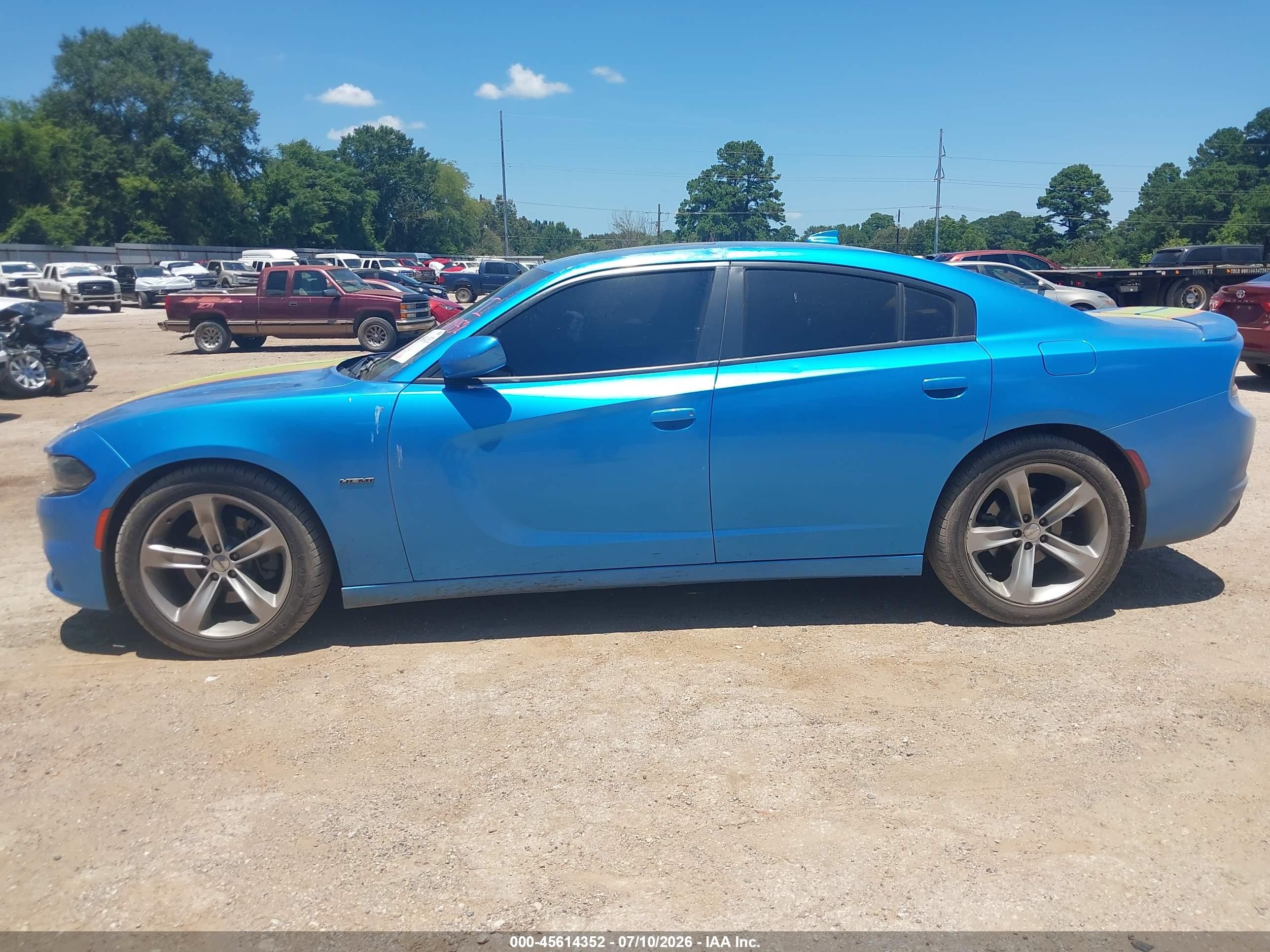2015 Dodge Charger R/t Blue vin: 2C3CDXCT9FH852081