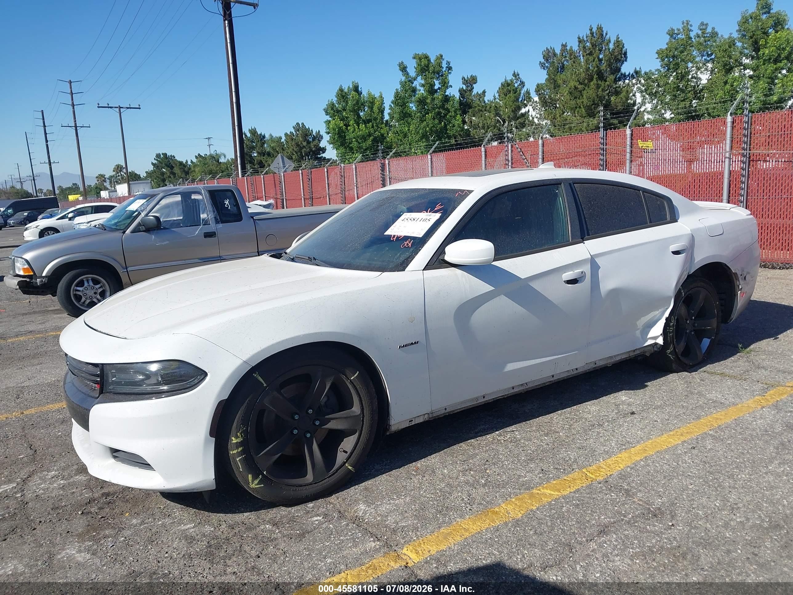 2015 Dodge Charger R/t White vin: 2C3CDXCTXFH754418