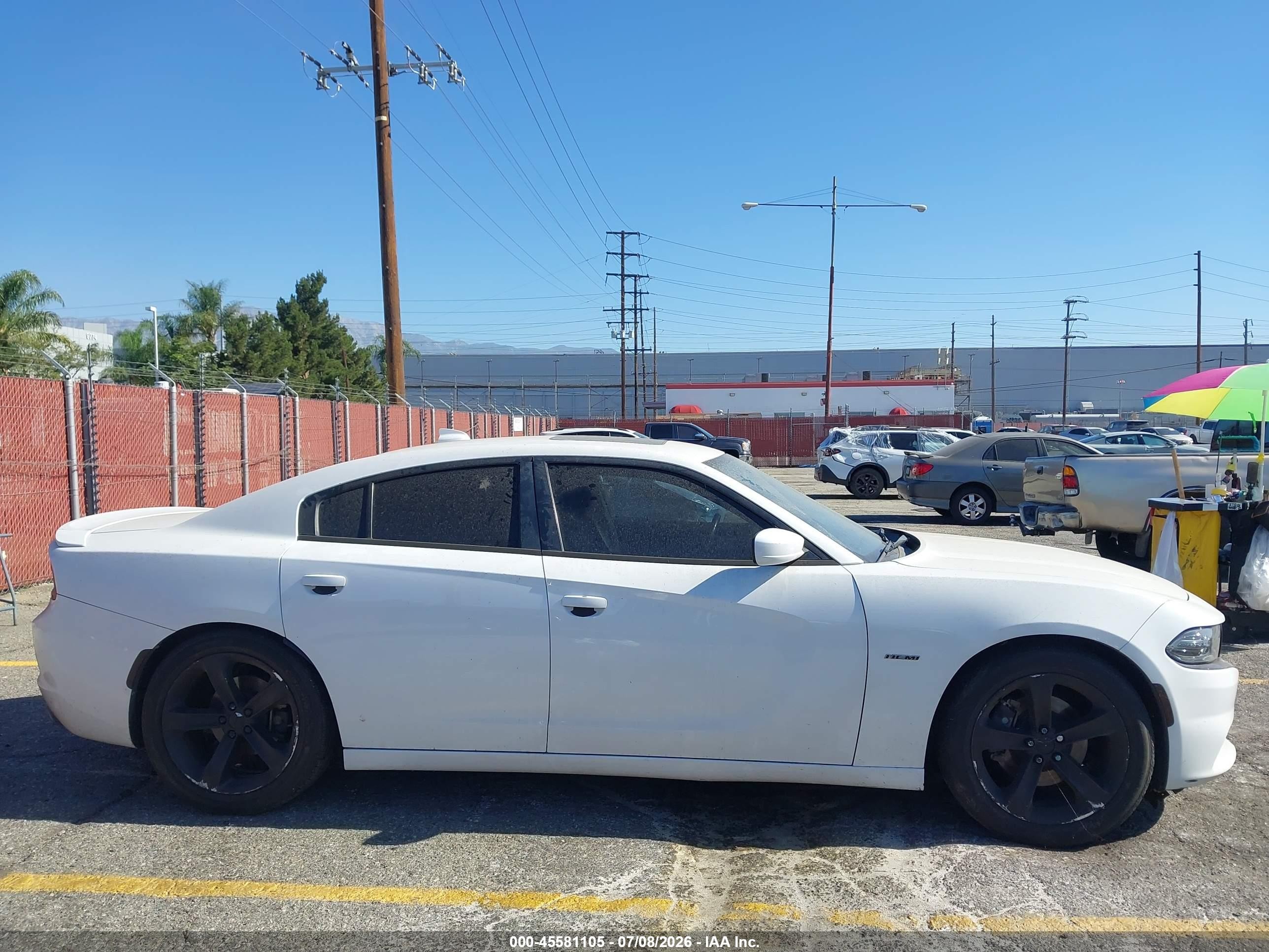 2015 Dodge Charger R/t White vin: 2C3CDXCTXFH754418