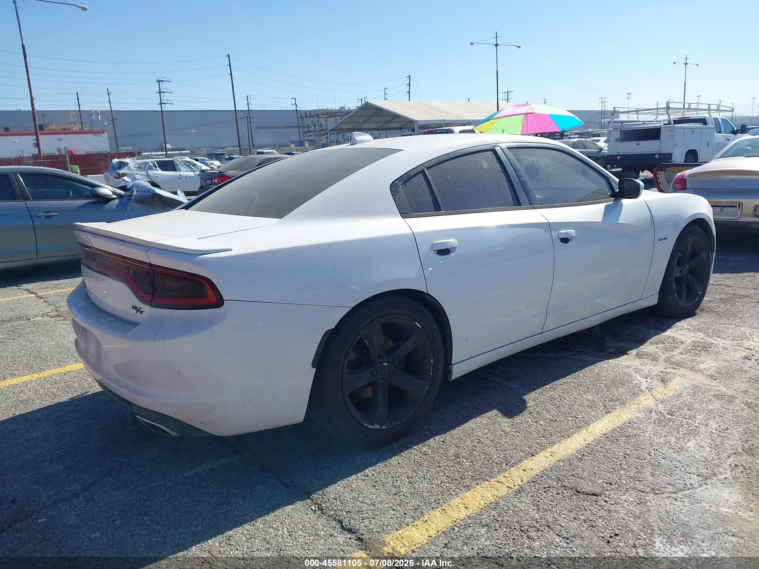 2015 Dodge Charger R/t White vin: 2C3CDXCTXFH754418