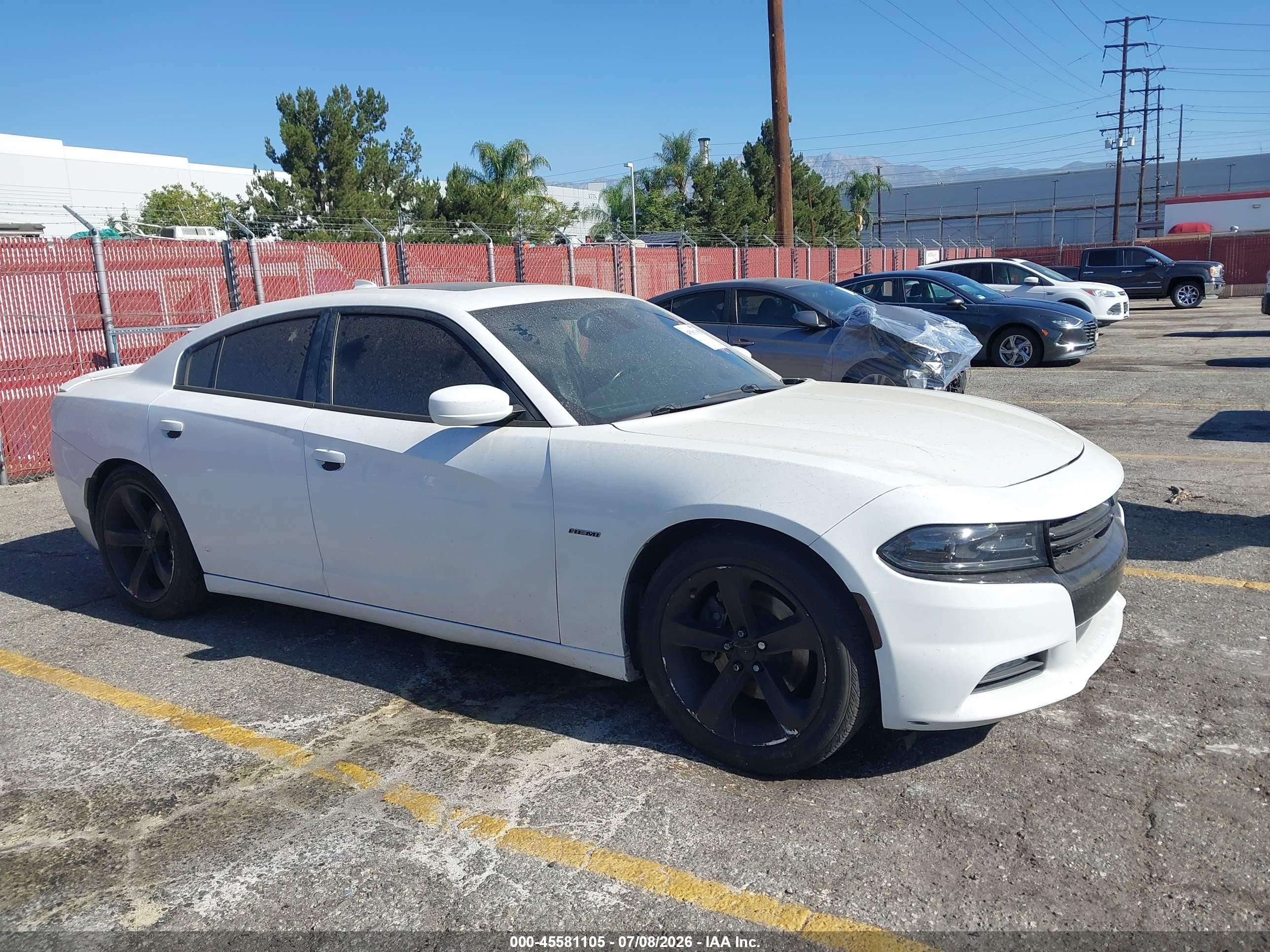 2015 Dodge Charger R/t White vin: 2C3CDXCTXFH754418