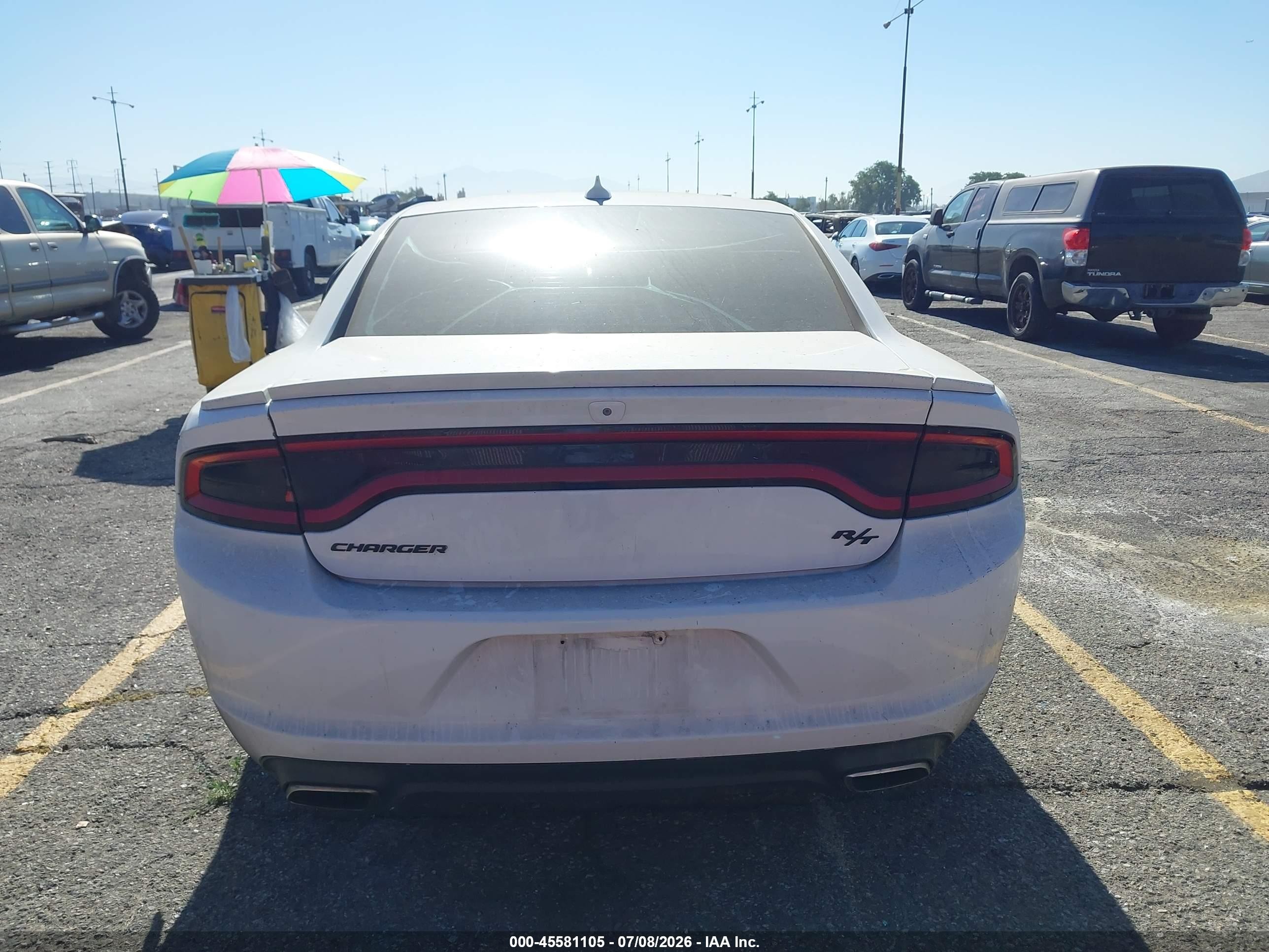 2015 Dodge Charger R/t White vin: 2C3CDXCTXFH754418