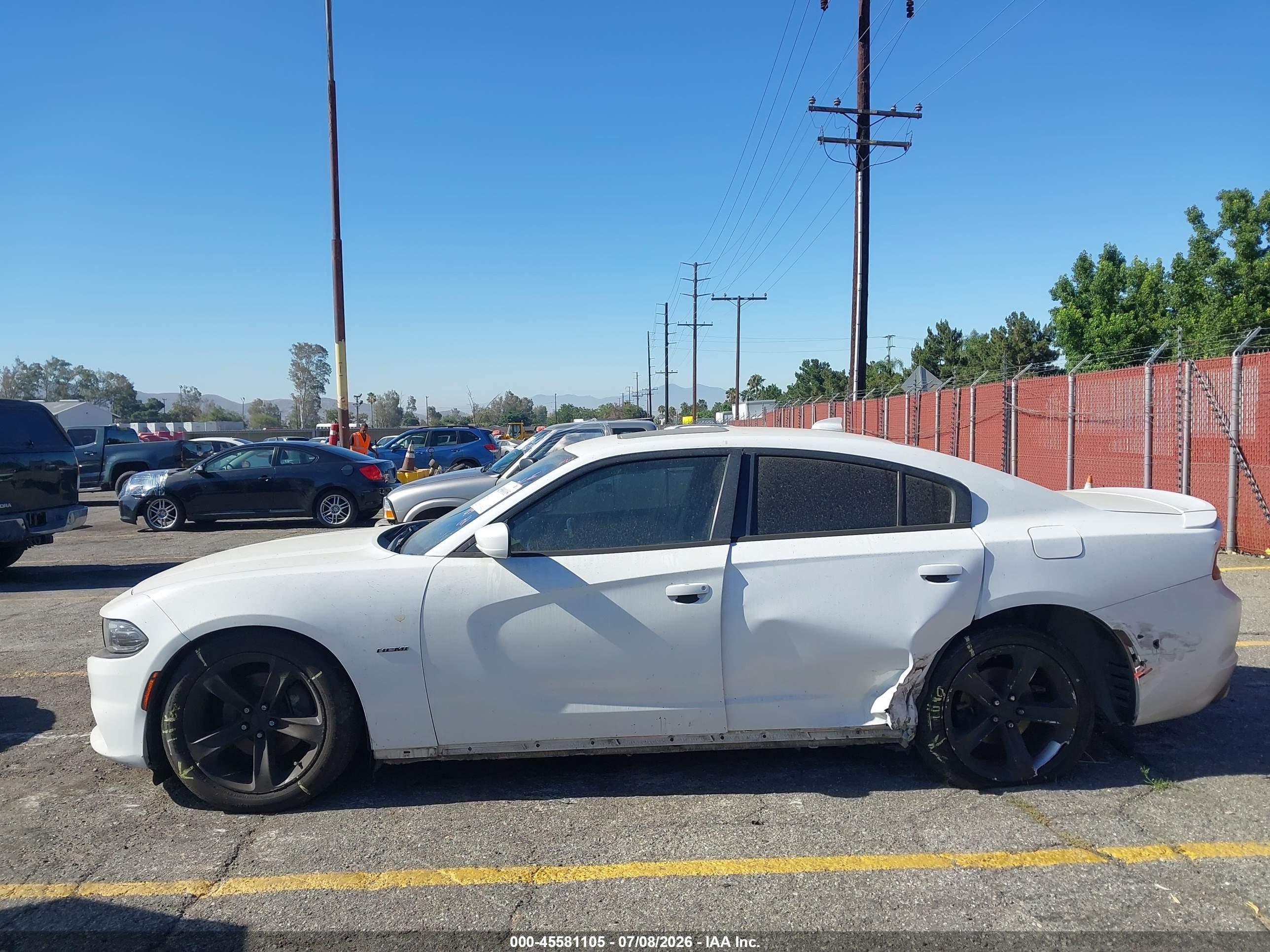 2015 Dodge Charger R/t White vin: 2C3CDXCTXFH754418
