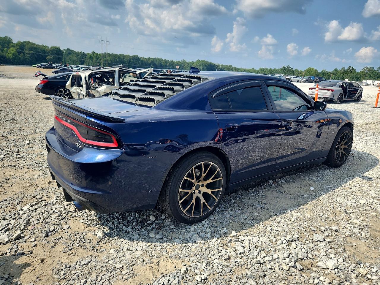 2015 Dodge Charger R/t Blue vin: 2C3CDXCTXFH809417