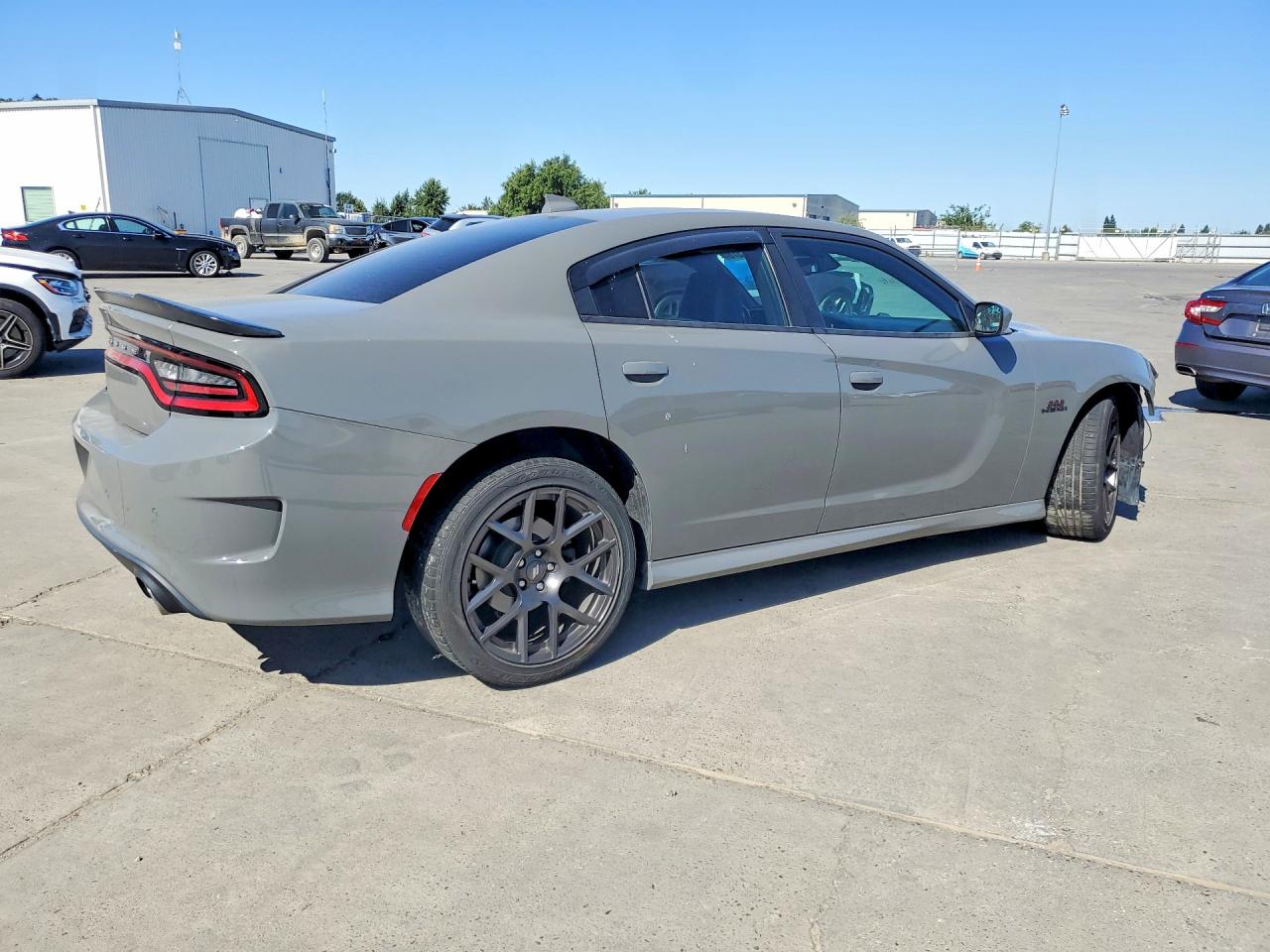 2018 Dodge Charger R Gray vin: 2C3CDXCTXJH157097