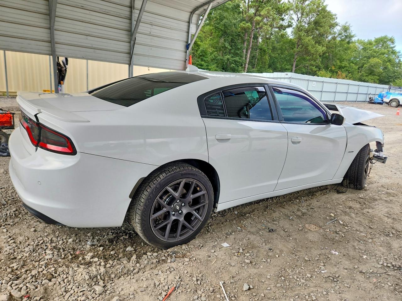 2018 Dodge Charger R/t White vin: 2C3CDXCTXJH221851