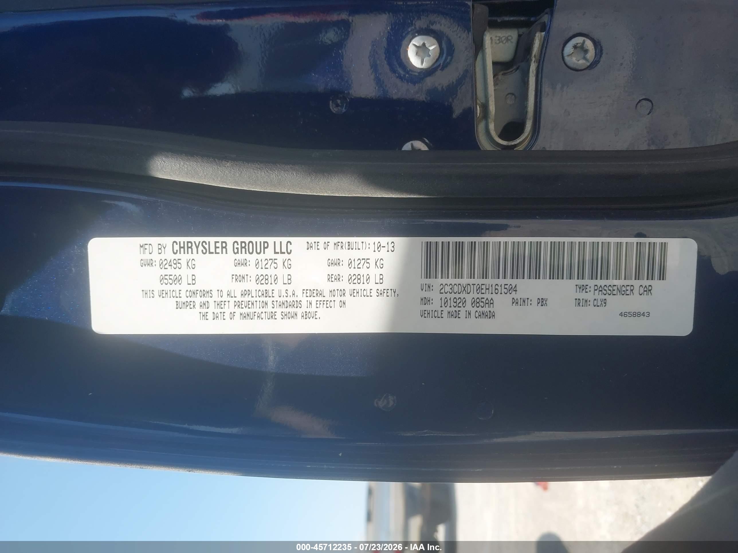 2014 Dodge Charger R/t Max Синий vin: 2C3CDXDT0EH161504