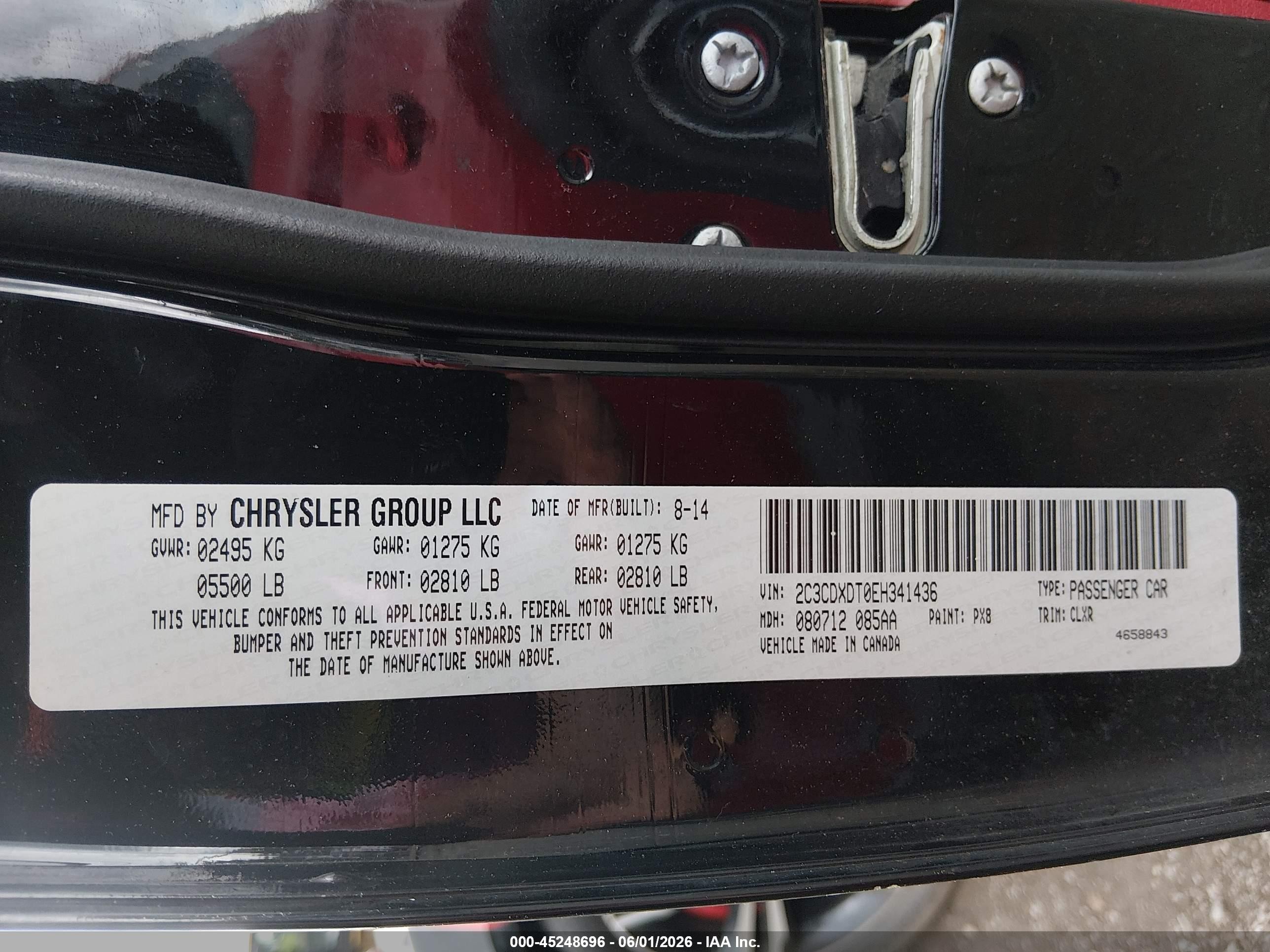 2014 Dodge Charger R/t Plus Black vin: 2C3CDXDT0EH341436