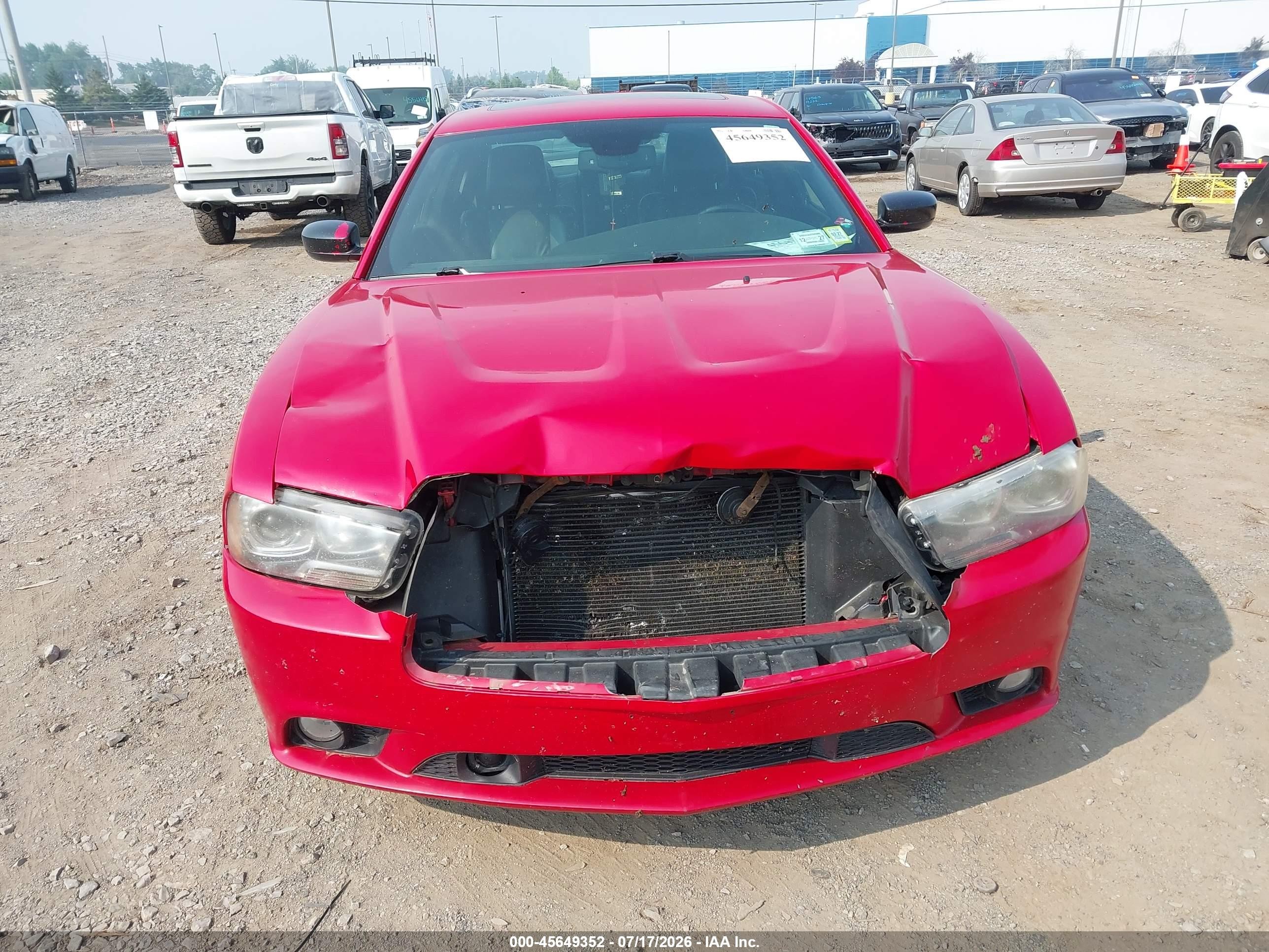 2012 Dodge Charger R/t Red vin: 2C3CDXDT1CH156681