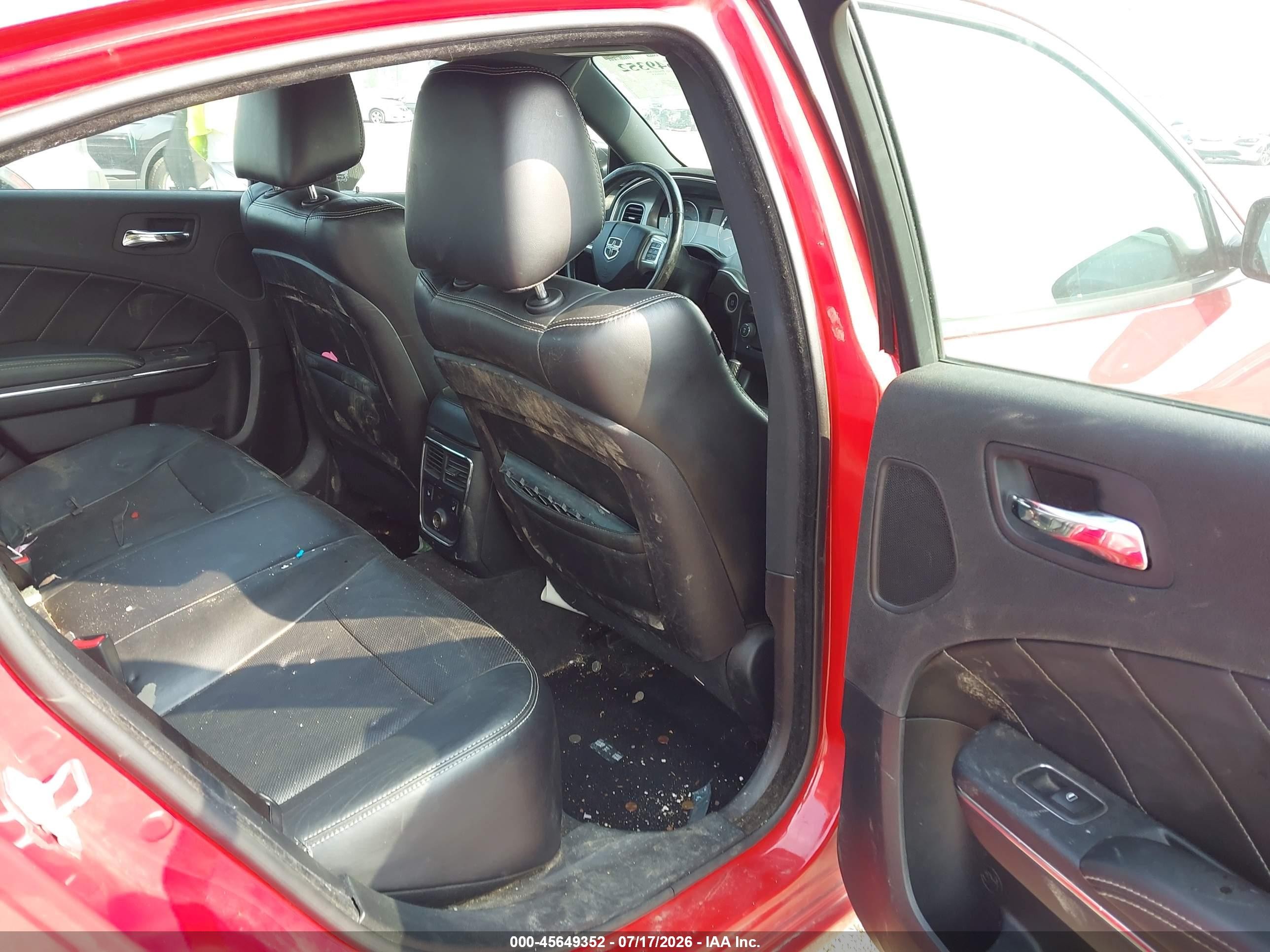 2012 Dodge Charger R/t Red vin: 2C3CDXDT1CH156681