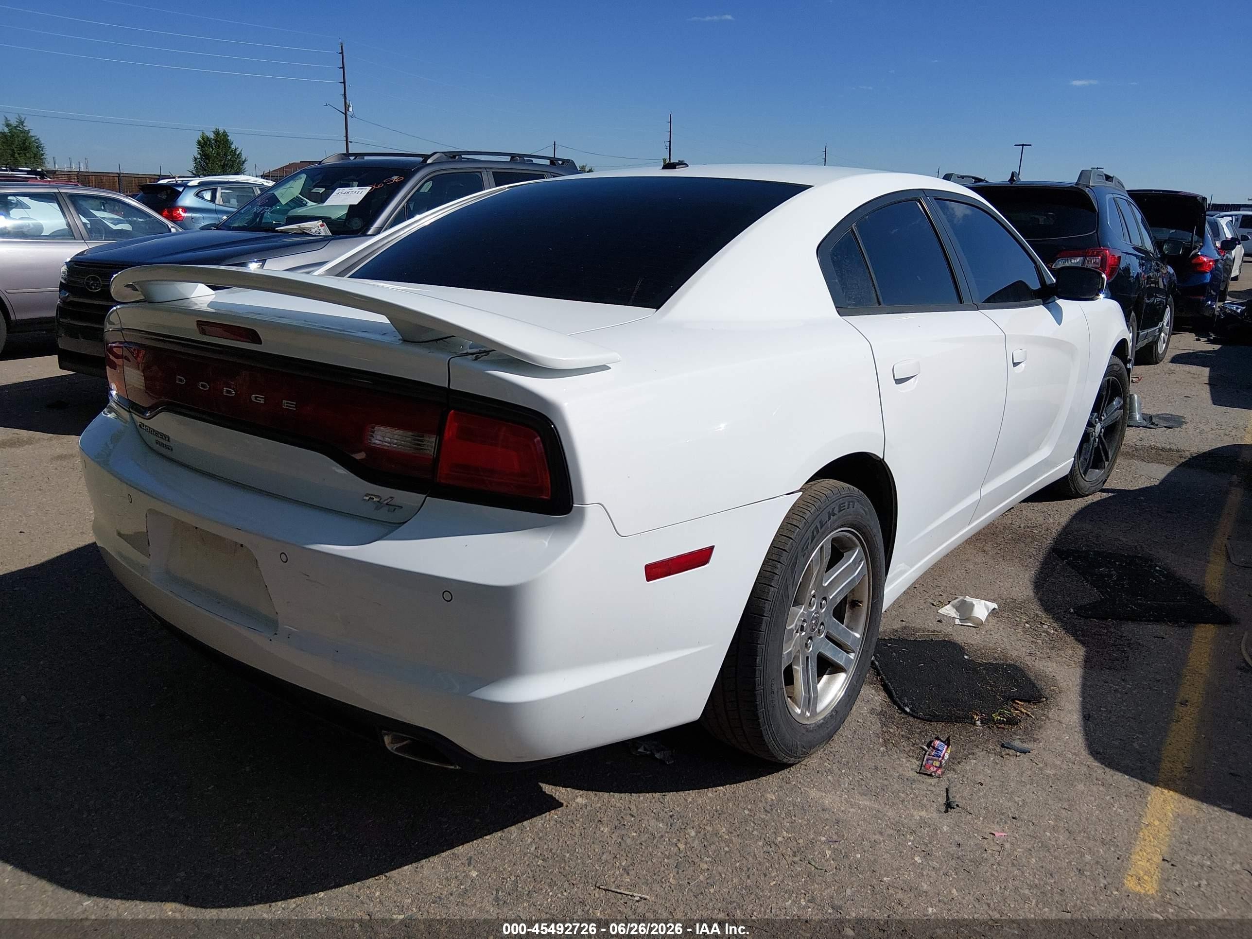 2014 Dodge Charger R/t White vin: 2C3CDXDT2EH144204