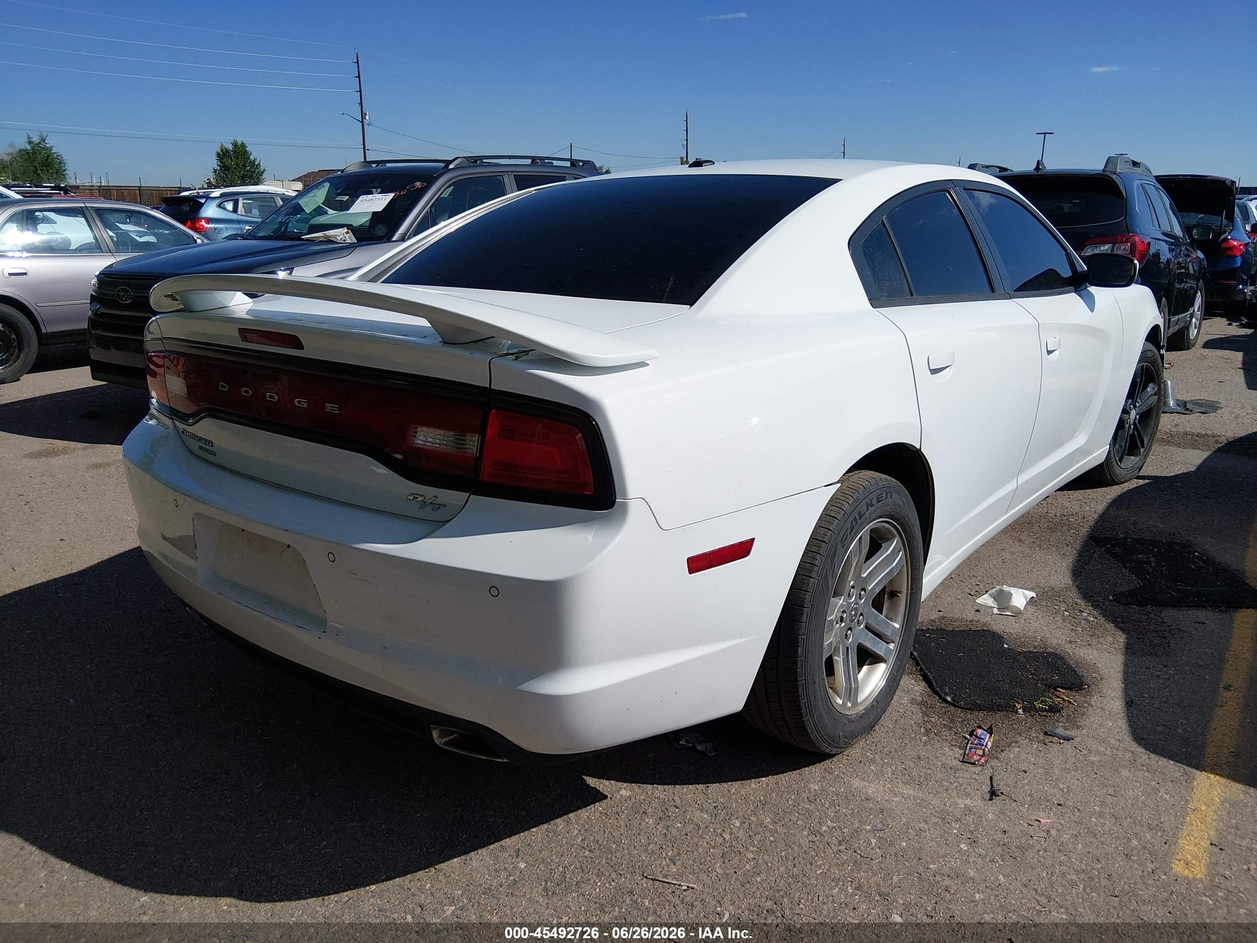 2014 Dodge Charger R/t White vin: 2C3CDXDT2EH144204