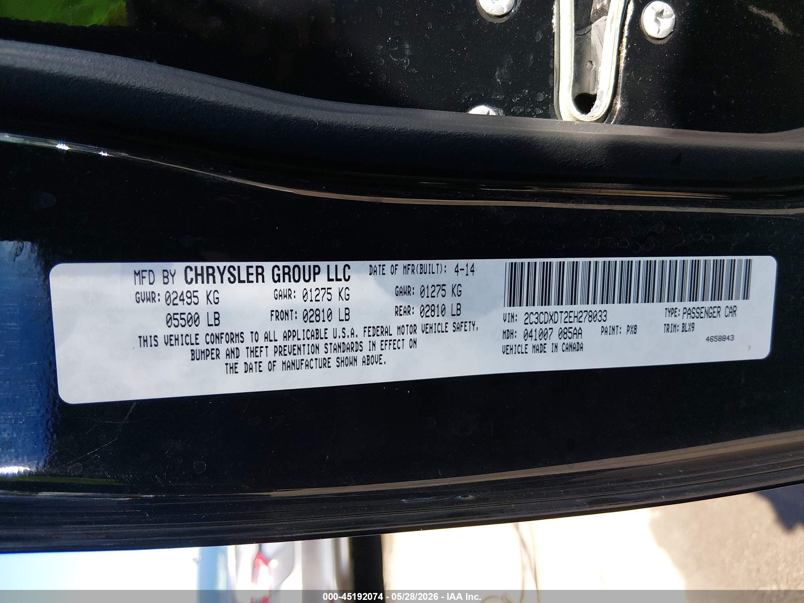 2014 Dodge Charger R/t Plus Black vin: 2C3CDXDT2EH278033