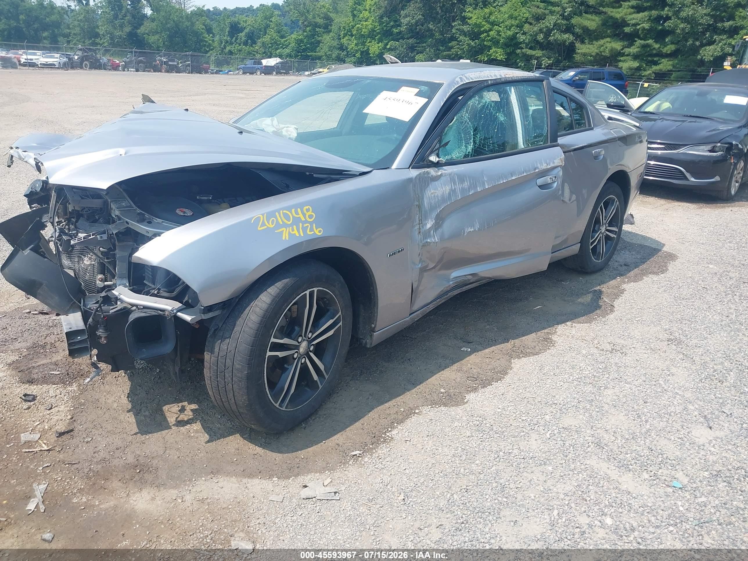 2013 Dodge Charger R/t Silver vin: 2C3CDXDT7DH633650