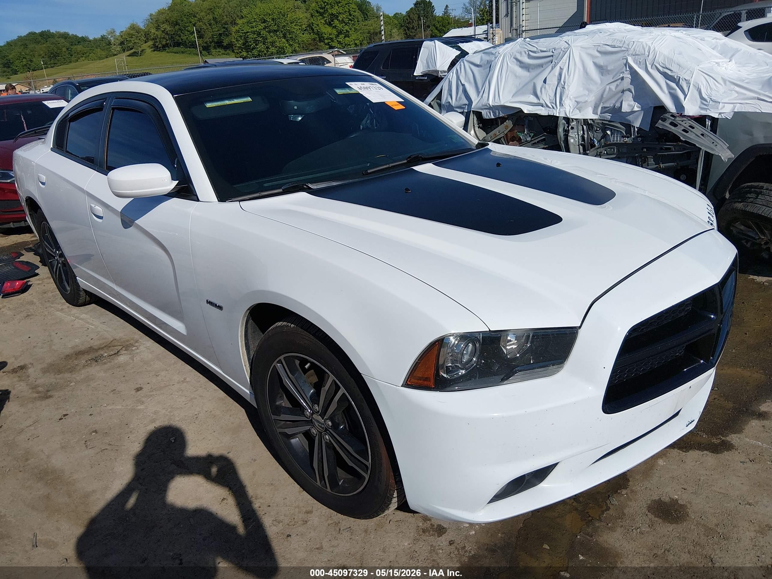 2014 Dodge Charger R/t White vin: 2C3CDXDT7EH371811