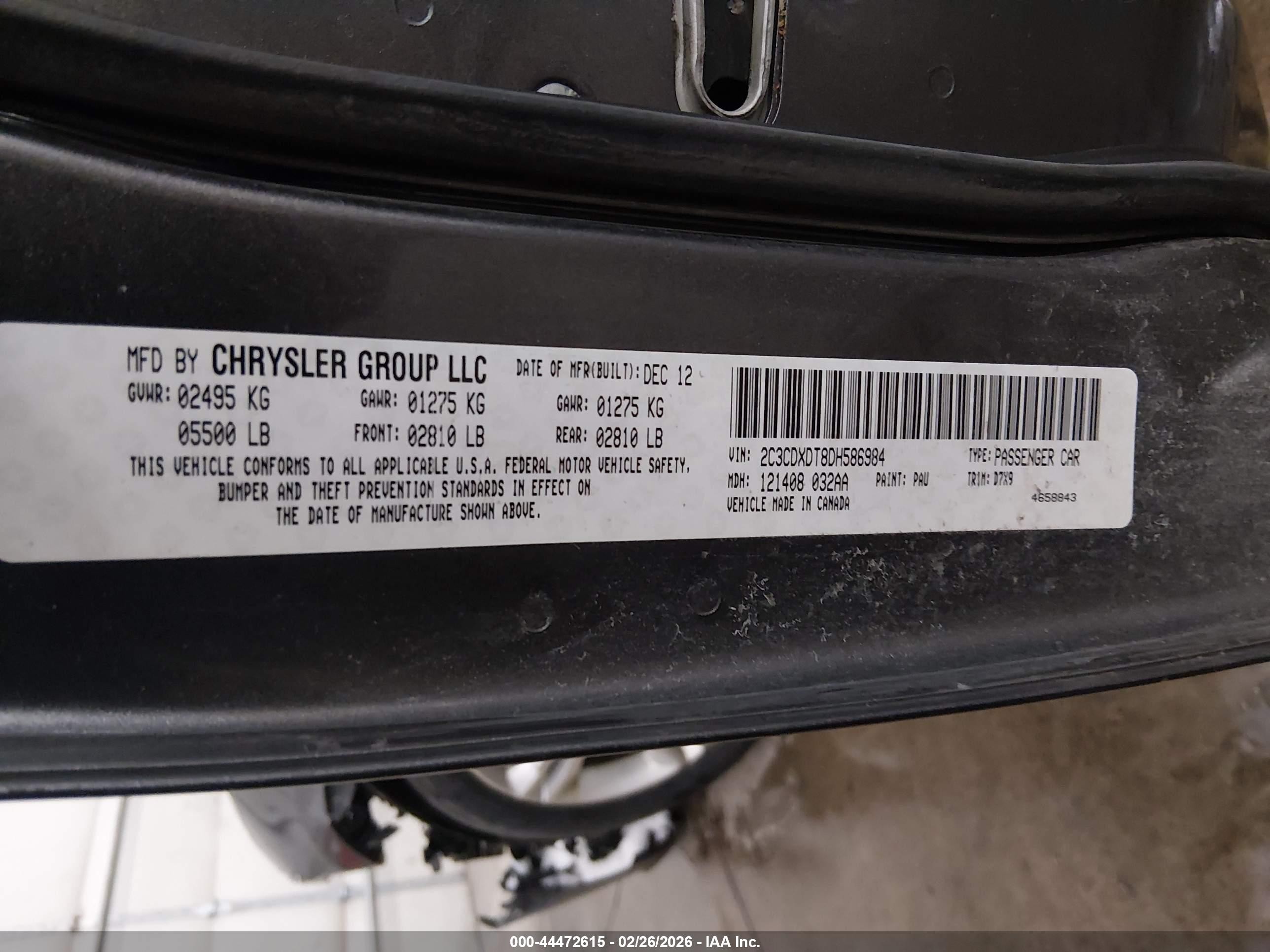 2013 Dodge Charger R/t Gray vin: 2C3CDXDT8DH586984