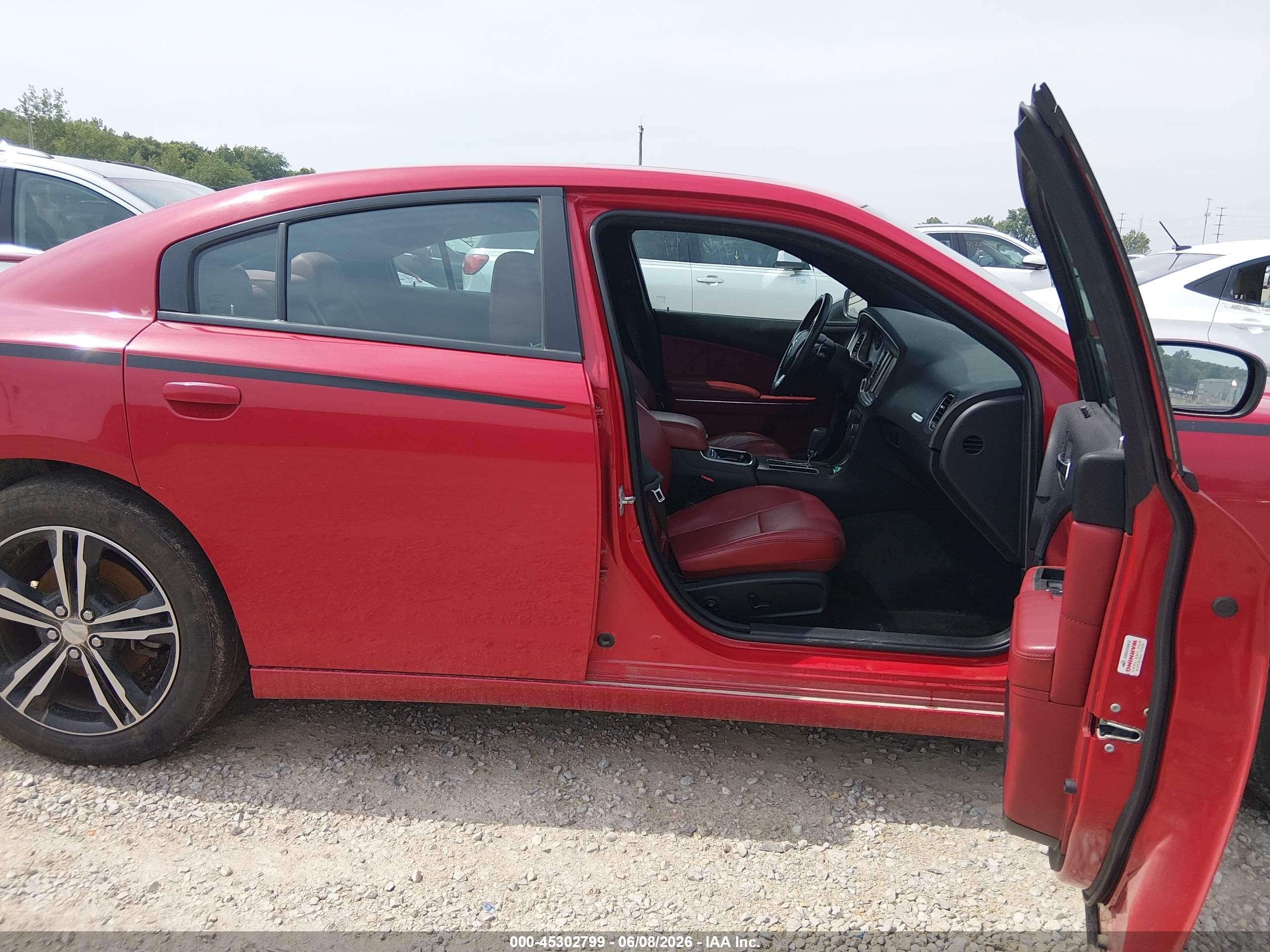 2013 Dodge Charger R/t Plus Red vin: 2C3CDXDT8DH673882