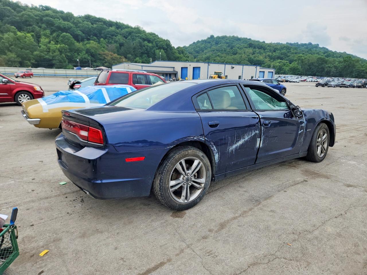 2014 Dodge Charger R/t Blue vin: 2C3CDXDT8EH184240