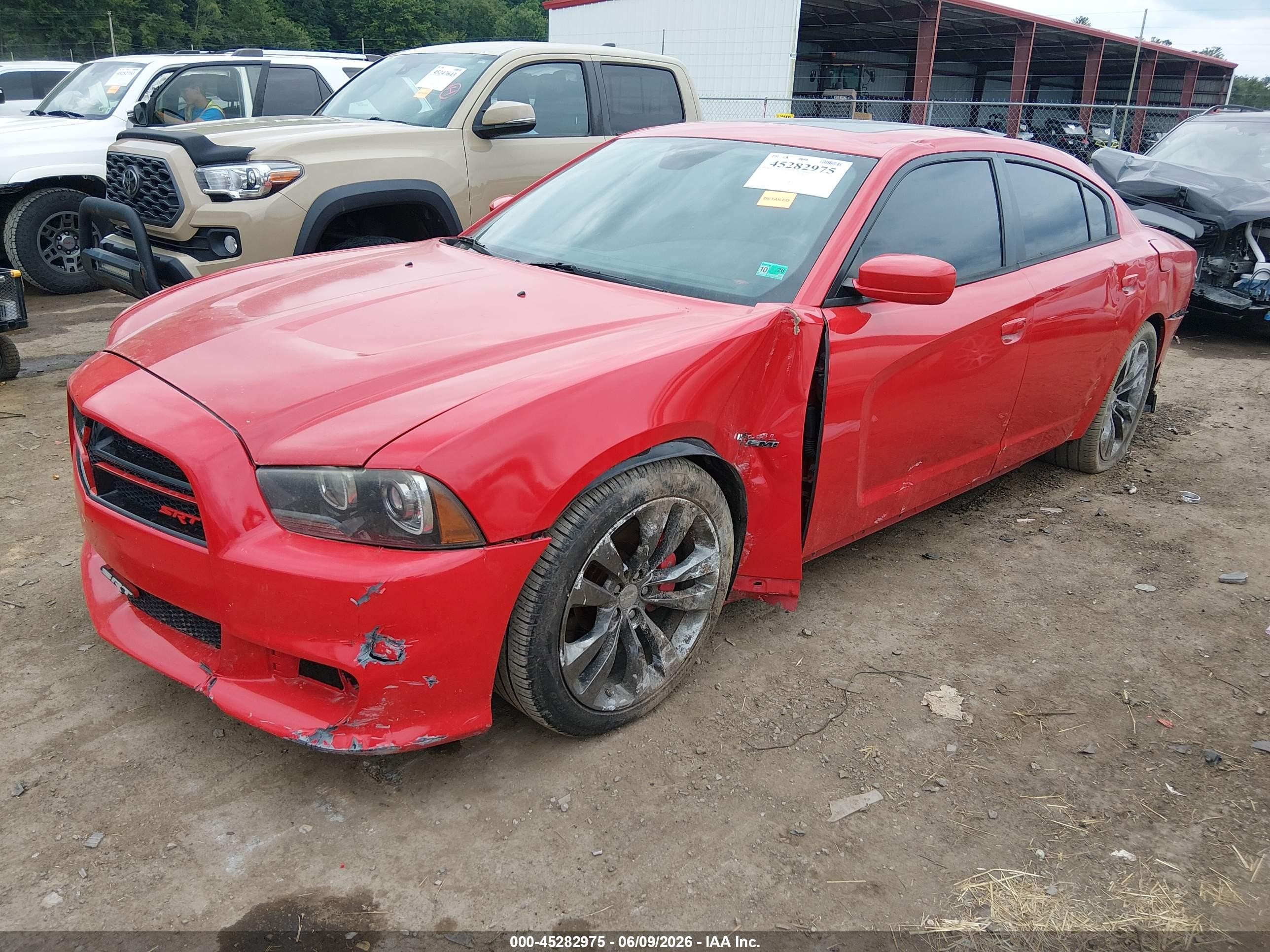 2014 Dodge Charger Srt8 Red vin: 2C3CDXEJ1EH250477
