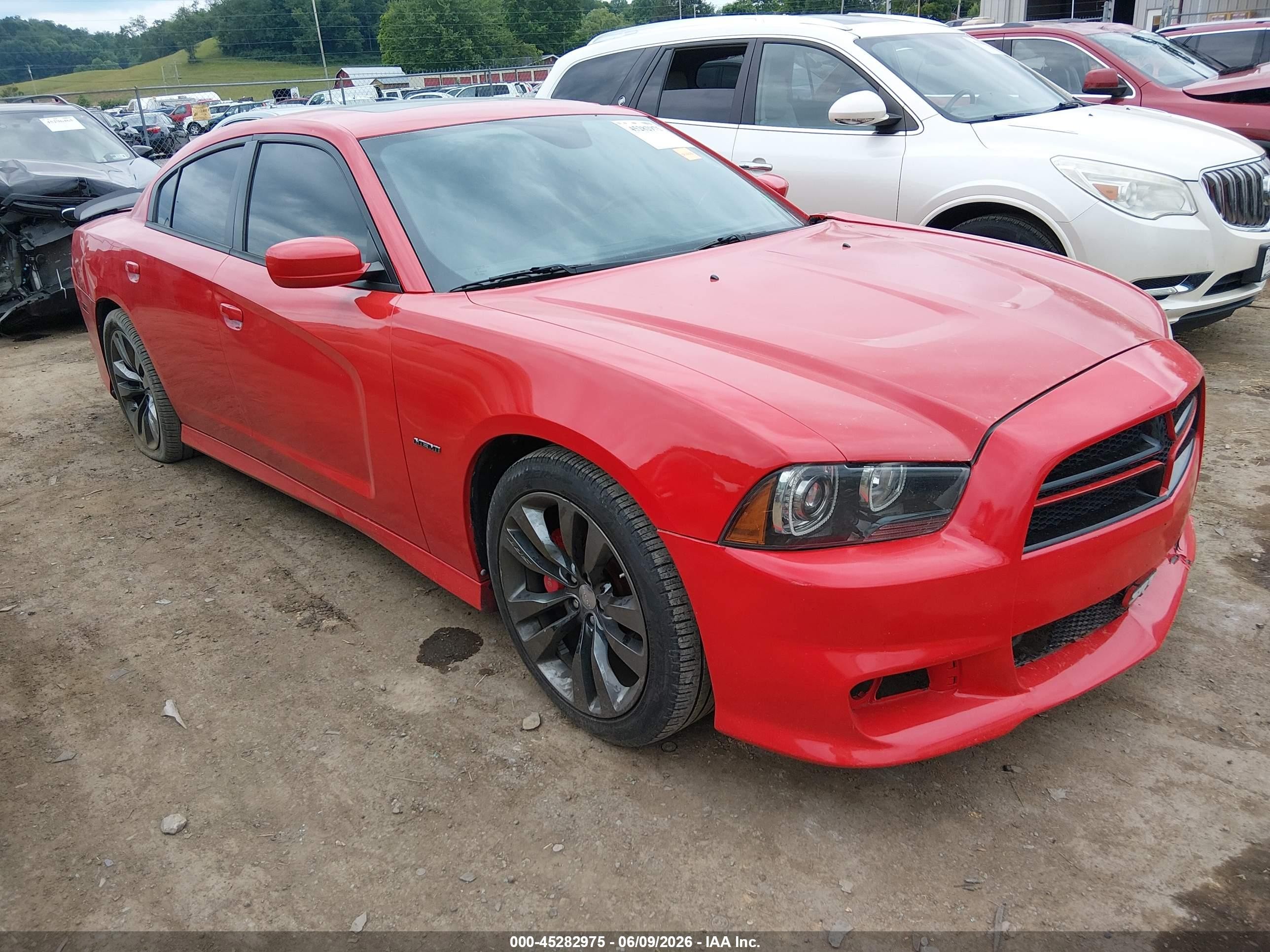 2014 Dodge Charger Srt8 Red vin: 2C3CDXEJ1EH250477