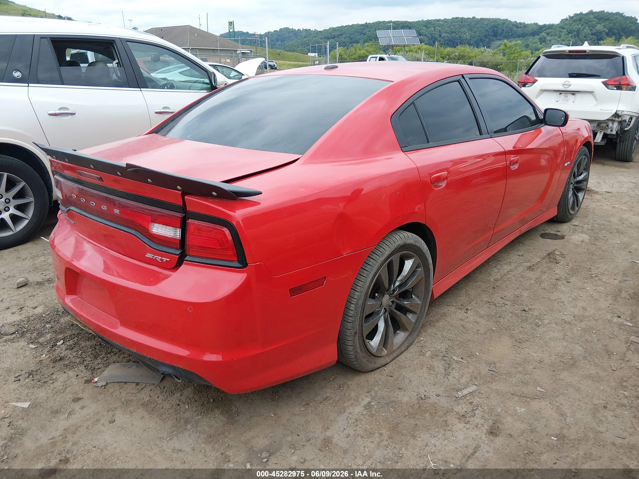 2014 Dodge Charger Srt8 Red vin: 2C3CDXEJ1EH250477
