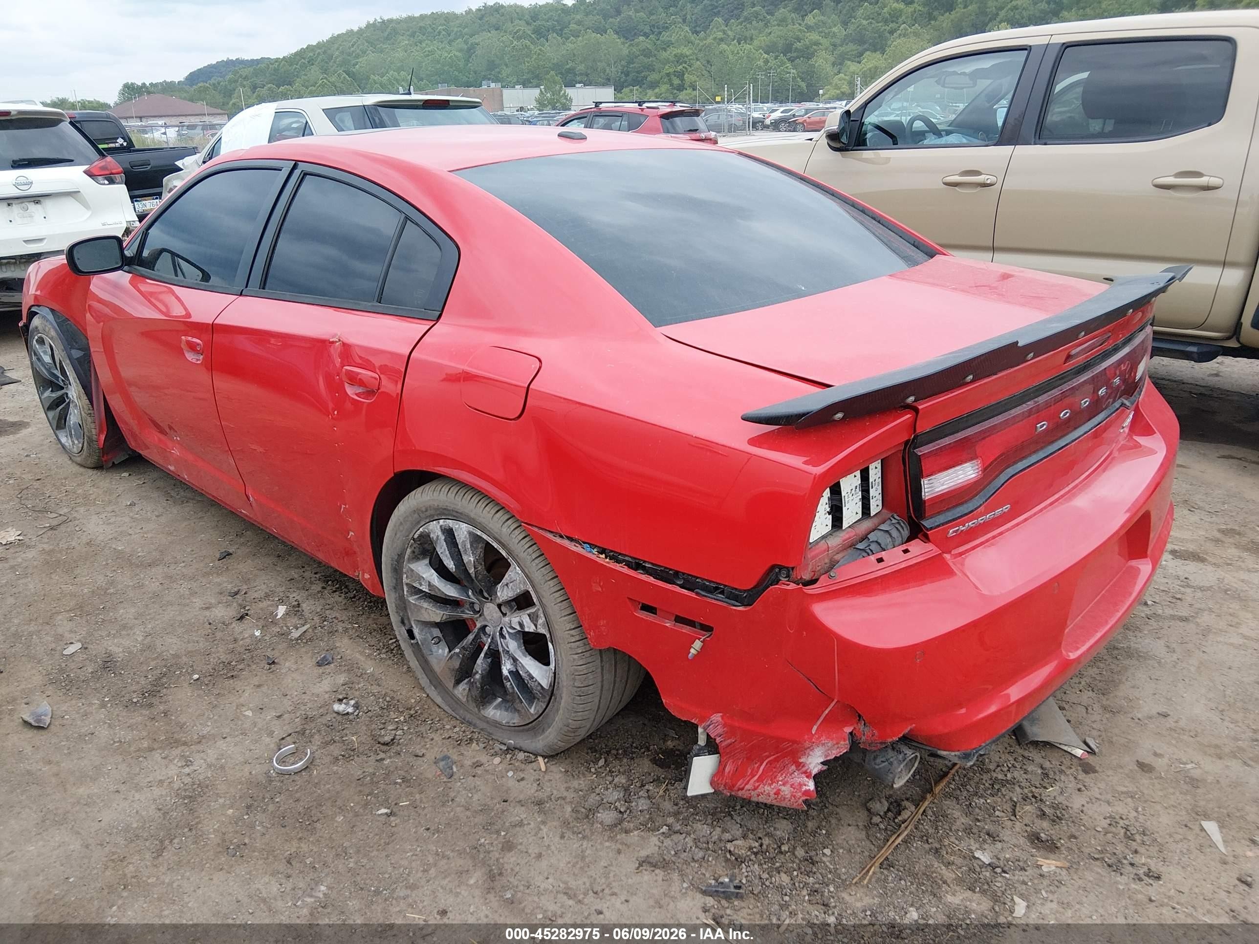 2014 Dodge Charger Srt8 Red vin: 2C3CDXEJ1EH250477