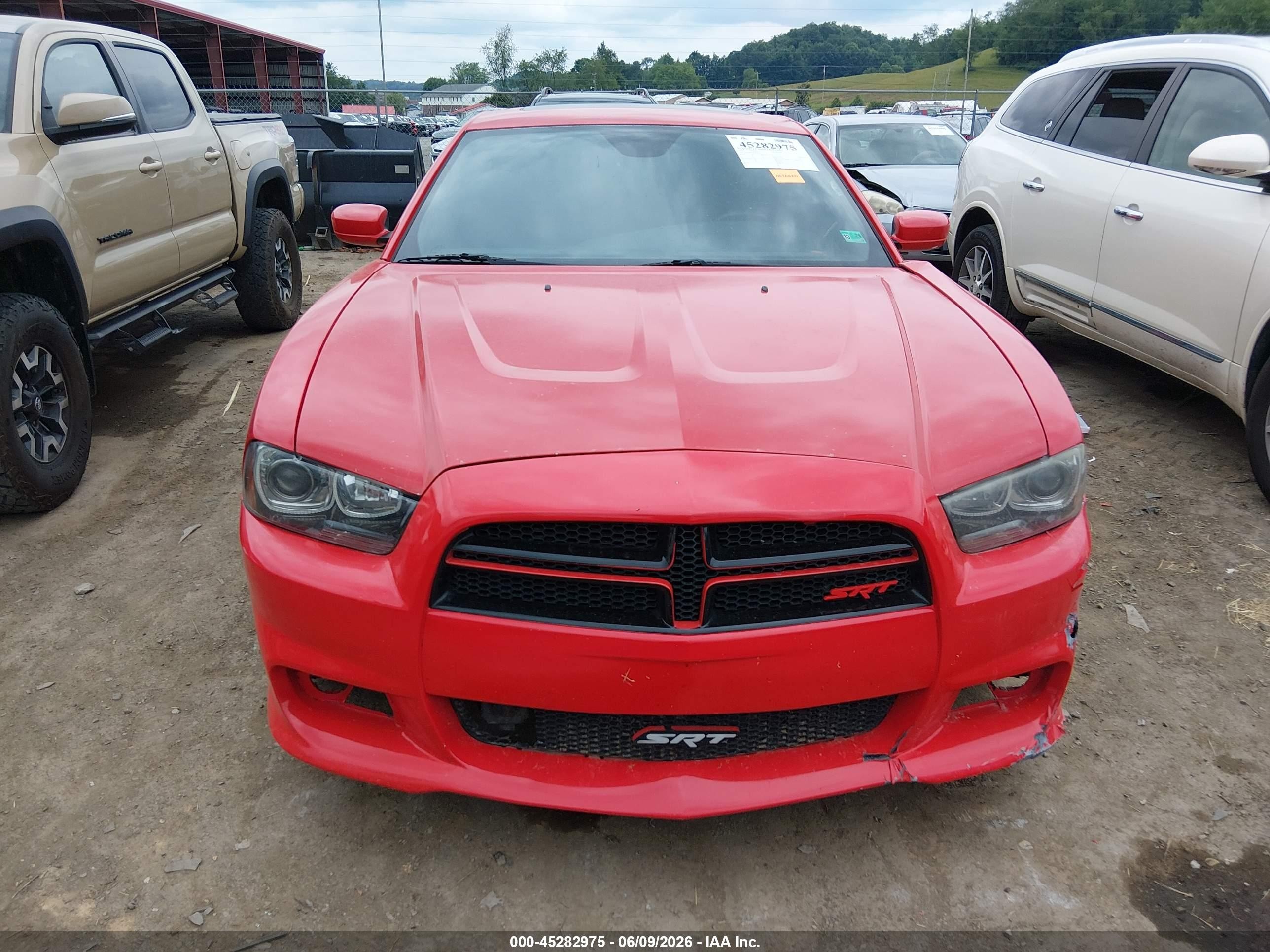 2014 Dodge Charger Srt8 Red vin: 2C3CDXEJ1EH250477
