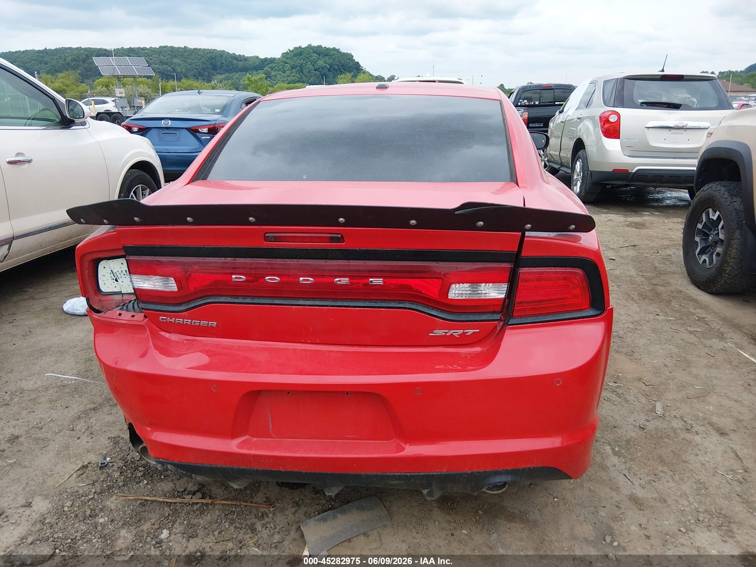 2014 Dodge Charger Srt8 Red vin: 2C3CDXEJ1EH250477