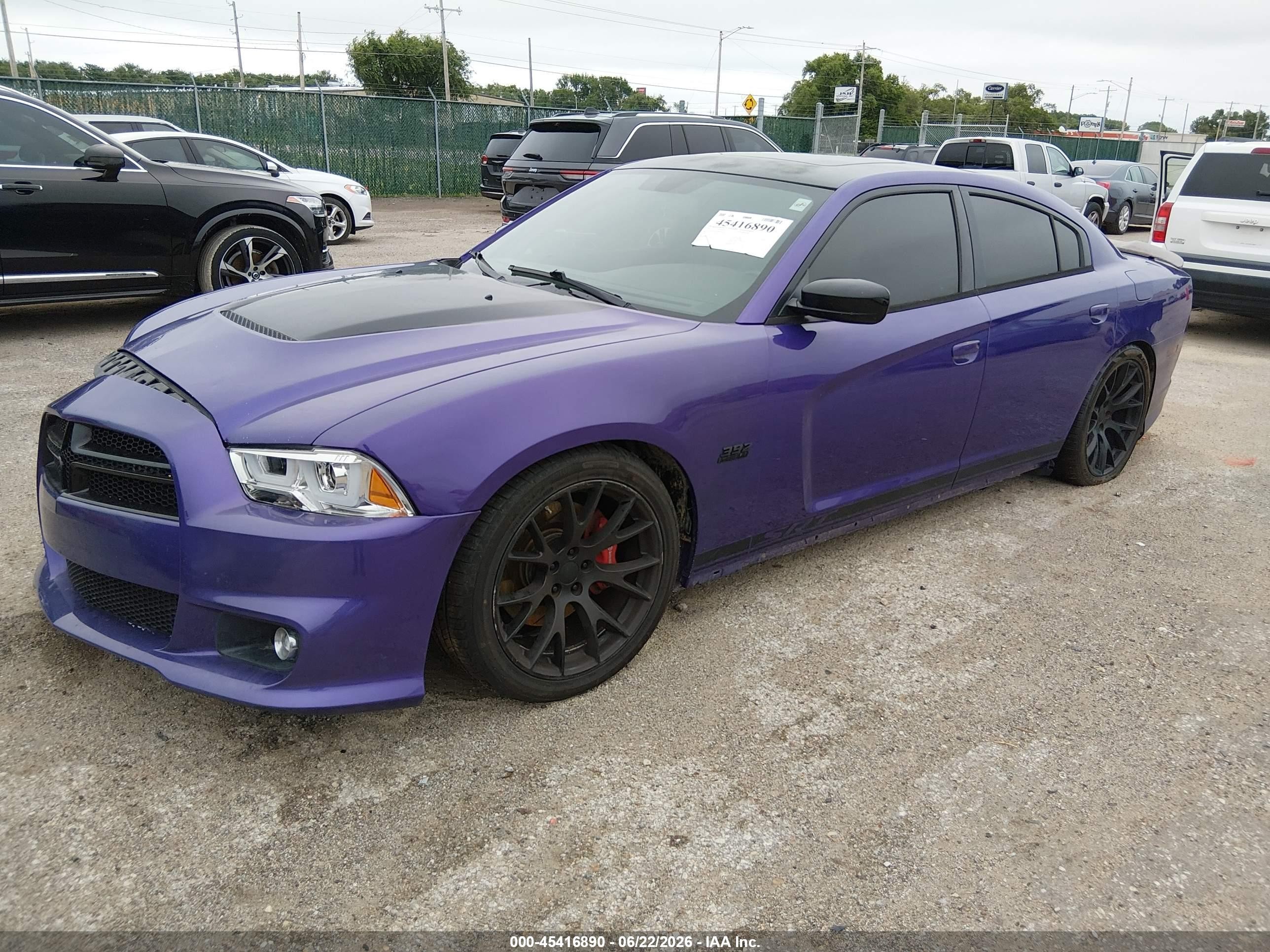 2013 Dodge Charger Srt8 Purple vin: 2C3CDXEJ2DH740845