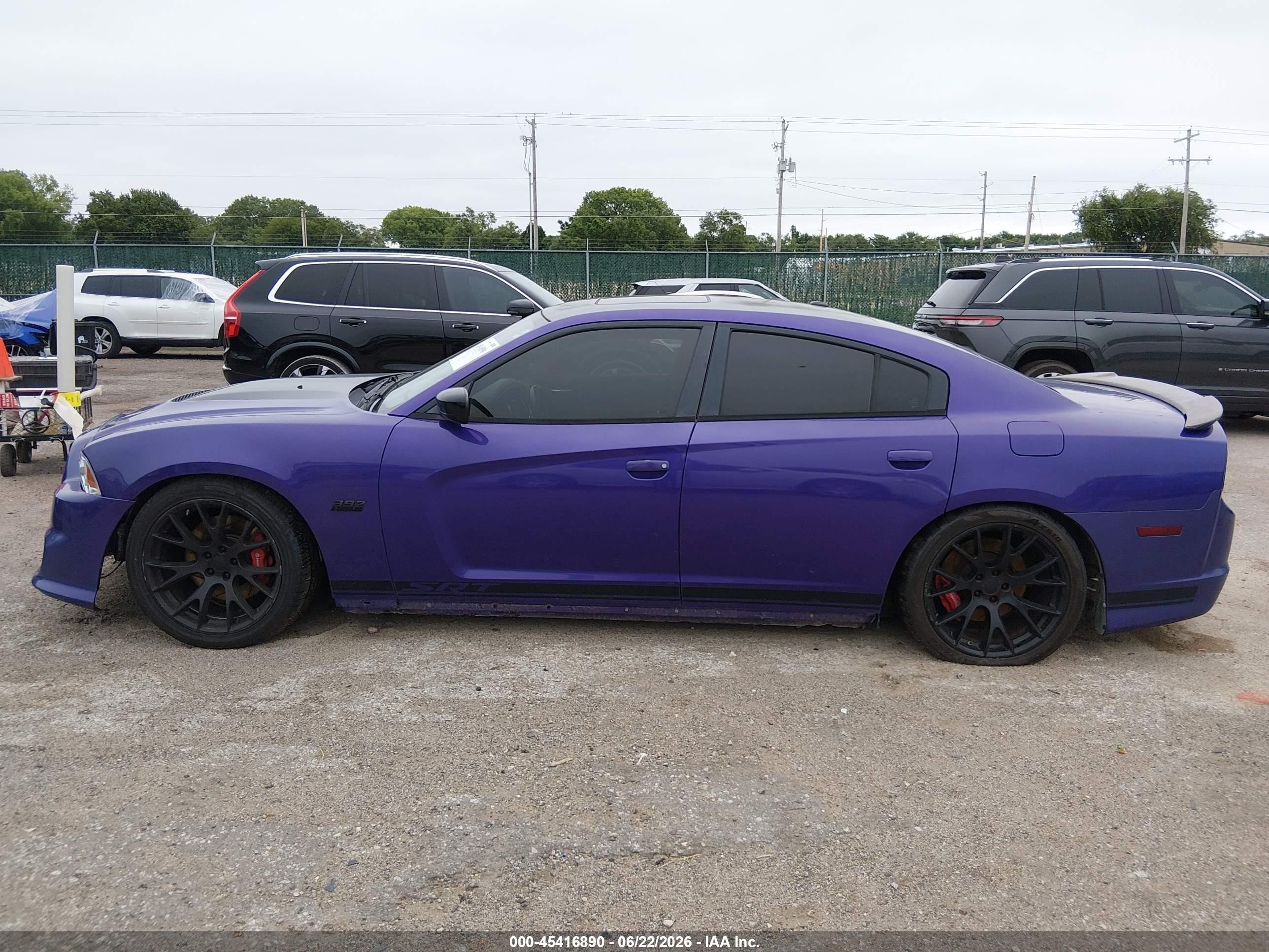 2013 Dodge Charger Srt8 Purple vin: 2C3CDXEJ2DH740845