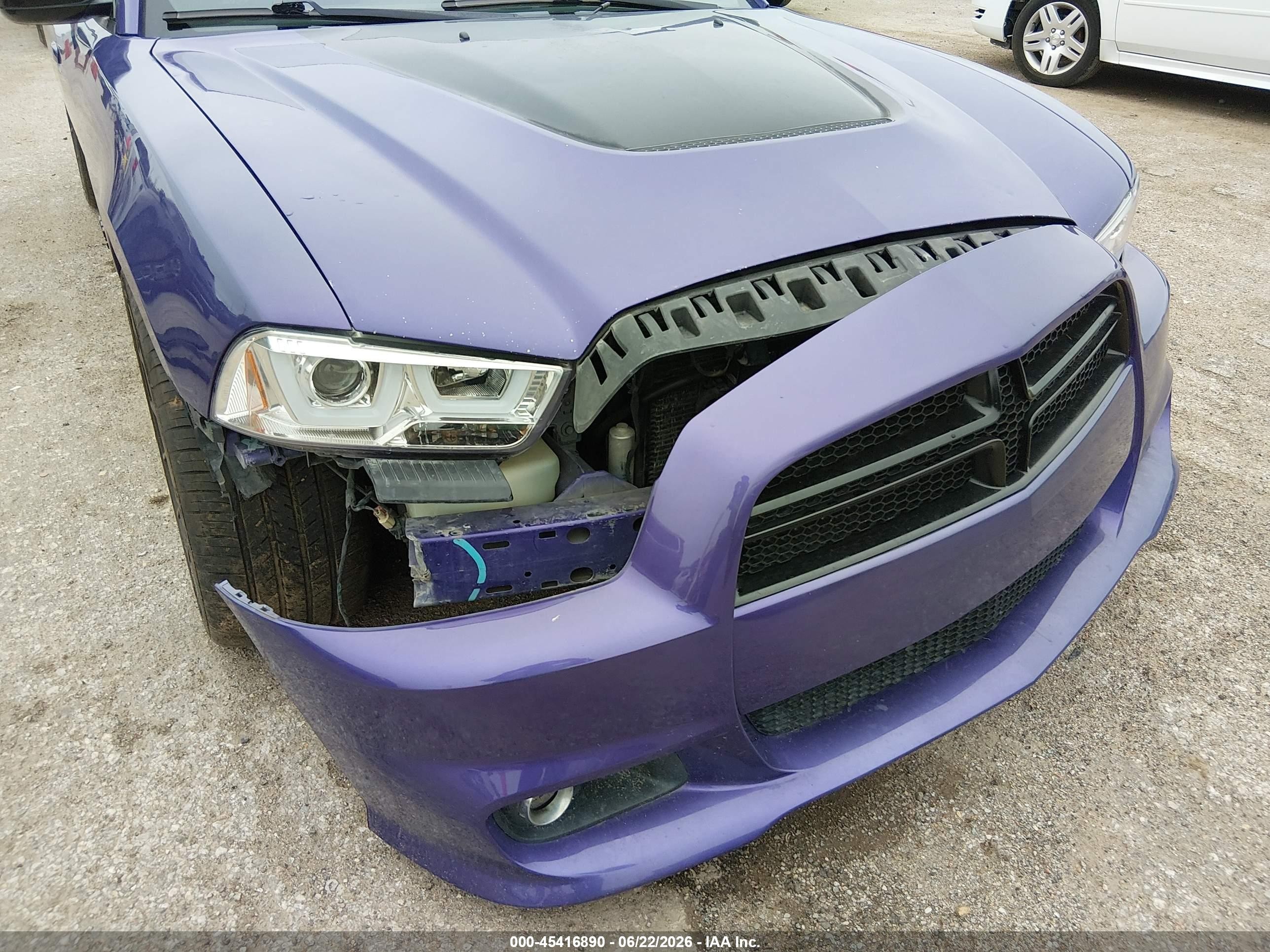2013 Dodge Charger Srt8 Purple vin: 2C3CDXEJ2DH740845