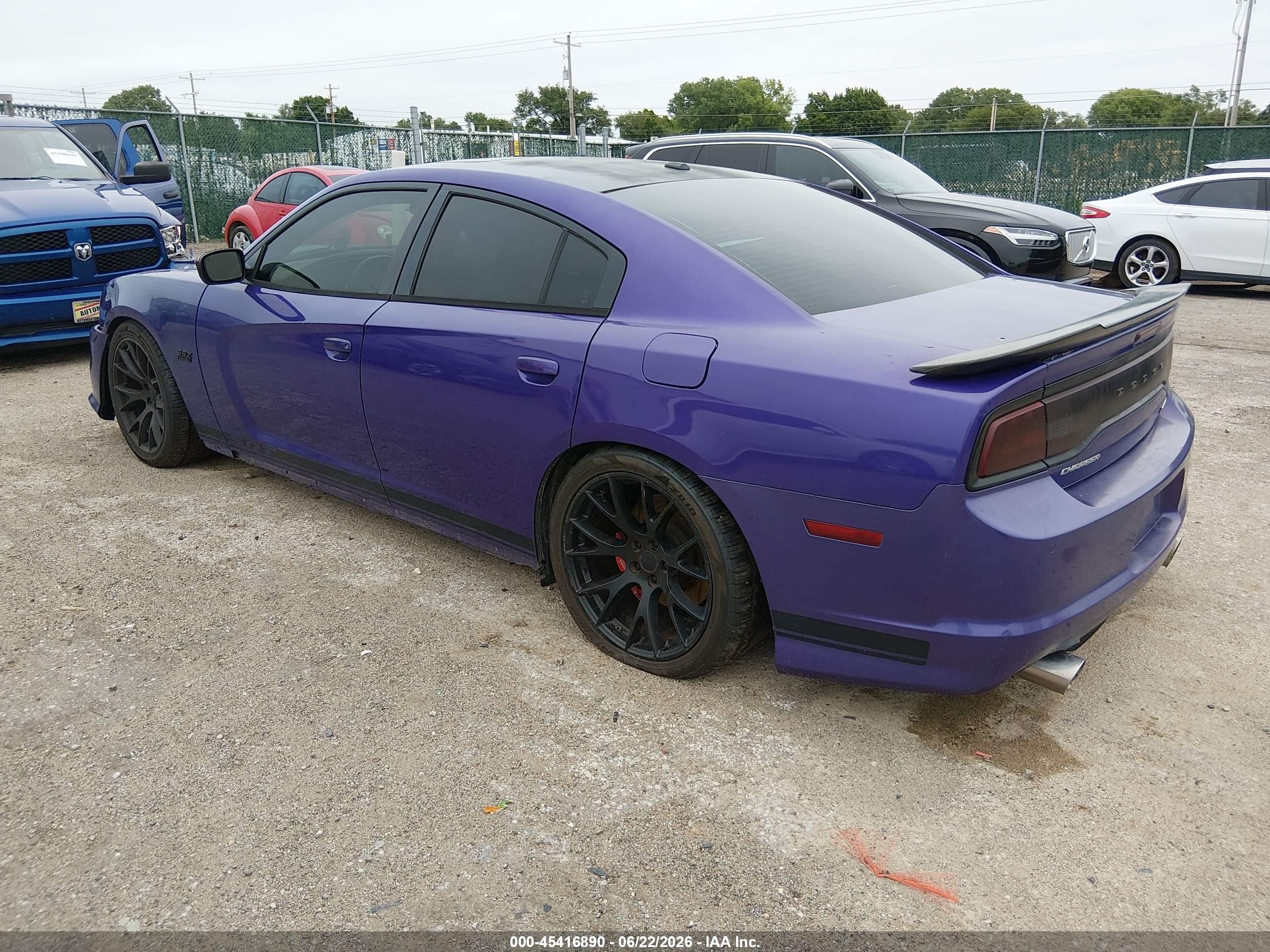 2013 Dodge Charger Srt8 Purple vin: 2C3CDXEJ2DH740845