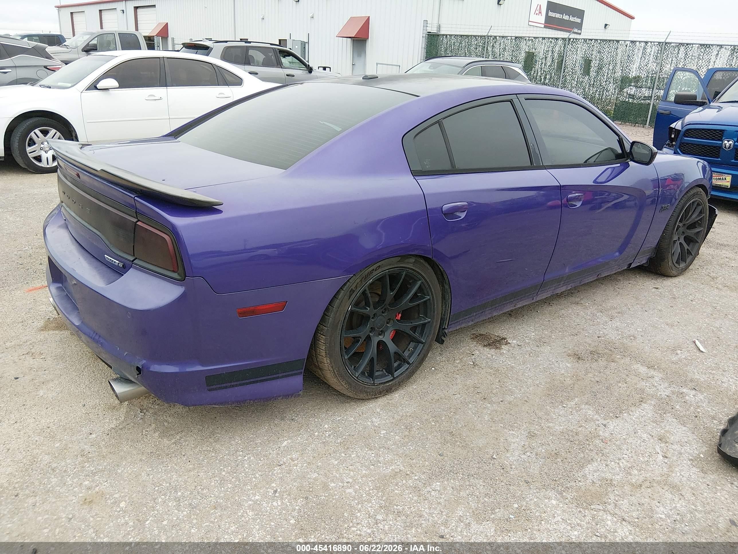 2013 Dodge Charger Srt8 Purple vin: 2C3CDXEJ2DH740845