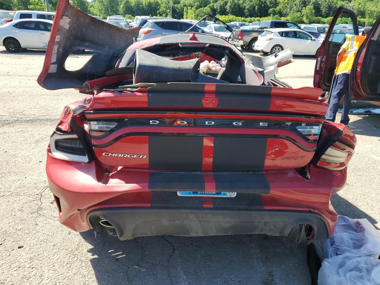 2015 Dodge Charger Srt 392 Red vin: 2C3CDXEJ3FH840777
