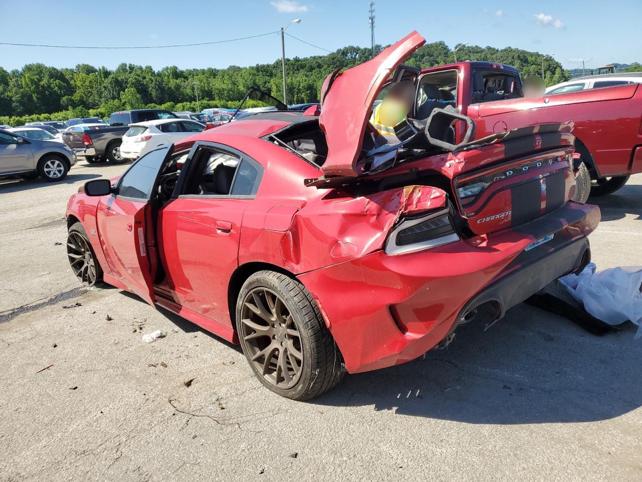 2015 Dodge Charger Srt 392 Red vin: 2C3CDXEJ3FH840777