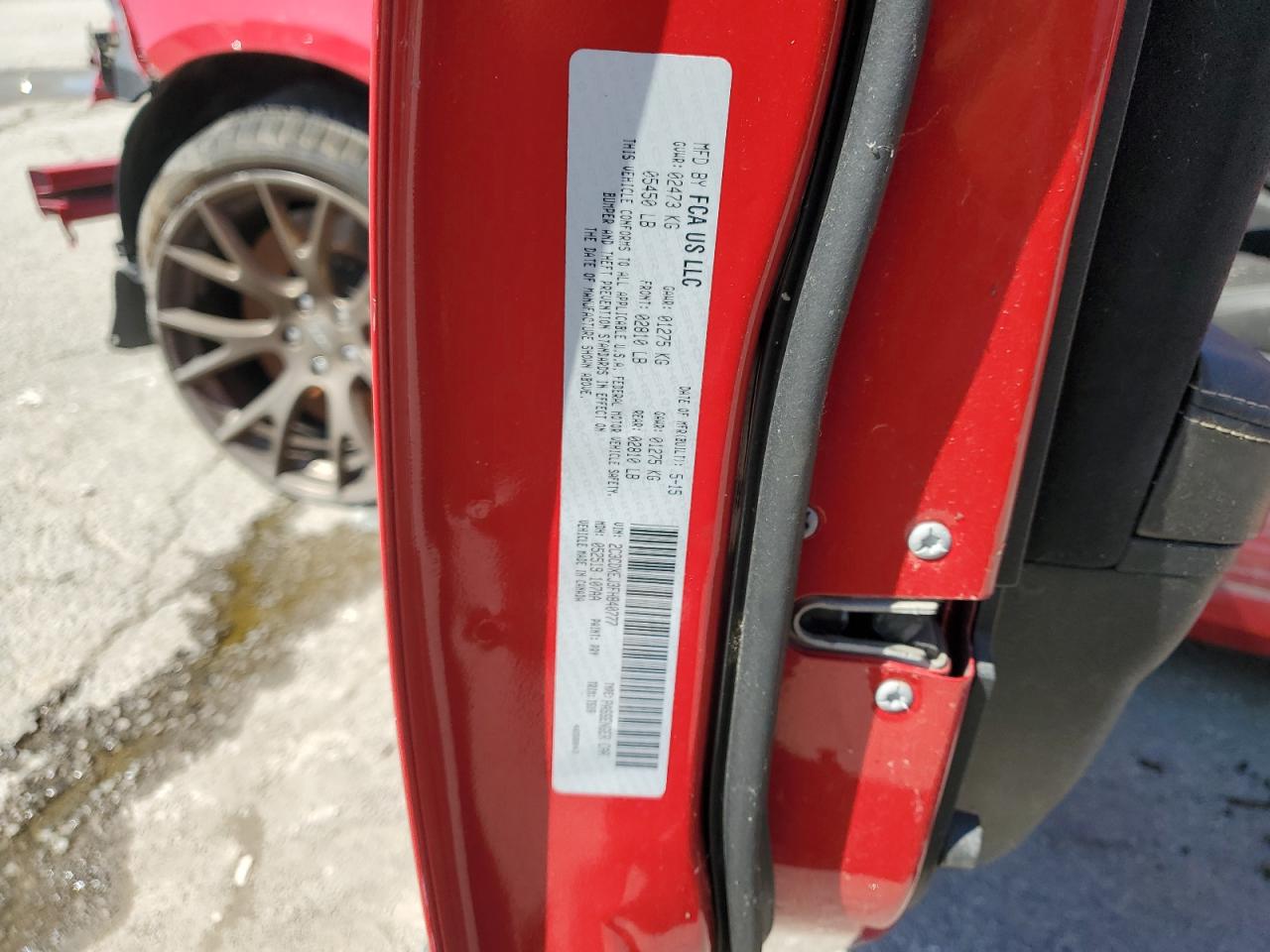 2015 Dodge Charger Srt 392 Red vin: 2C3CDXEJ3FH840777