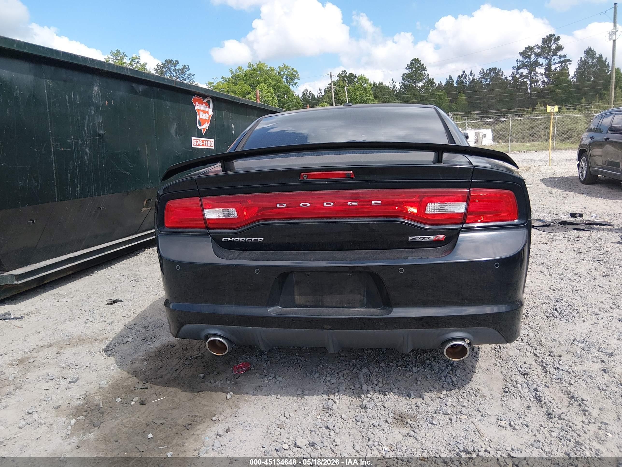 2013 Dodge Charger Srt8 Black vin: 2C3CDXEJ9DH534857