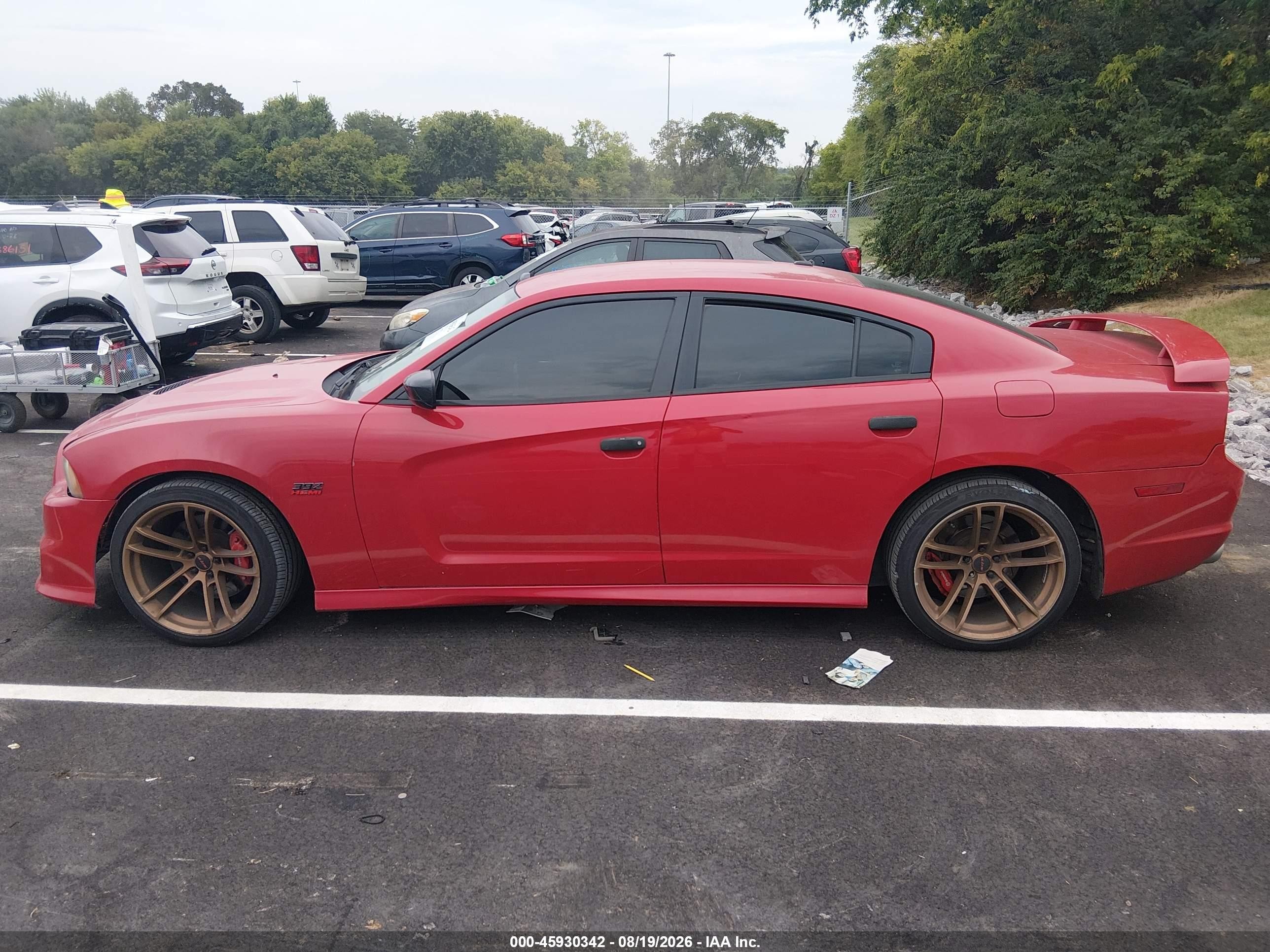 2013 Dodge Charger Srt8 Red vin: 2C3CDXEJXDH560321