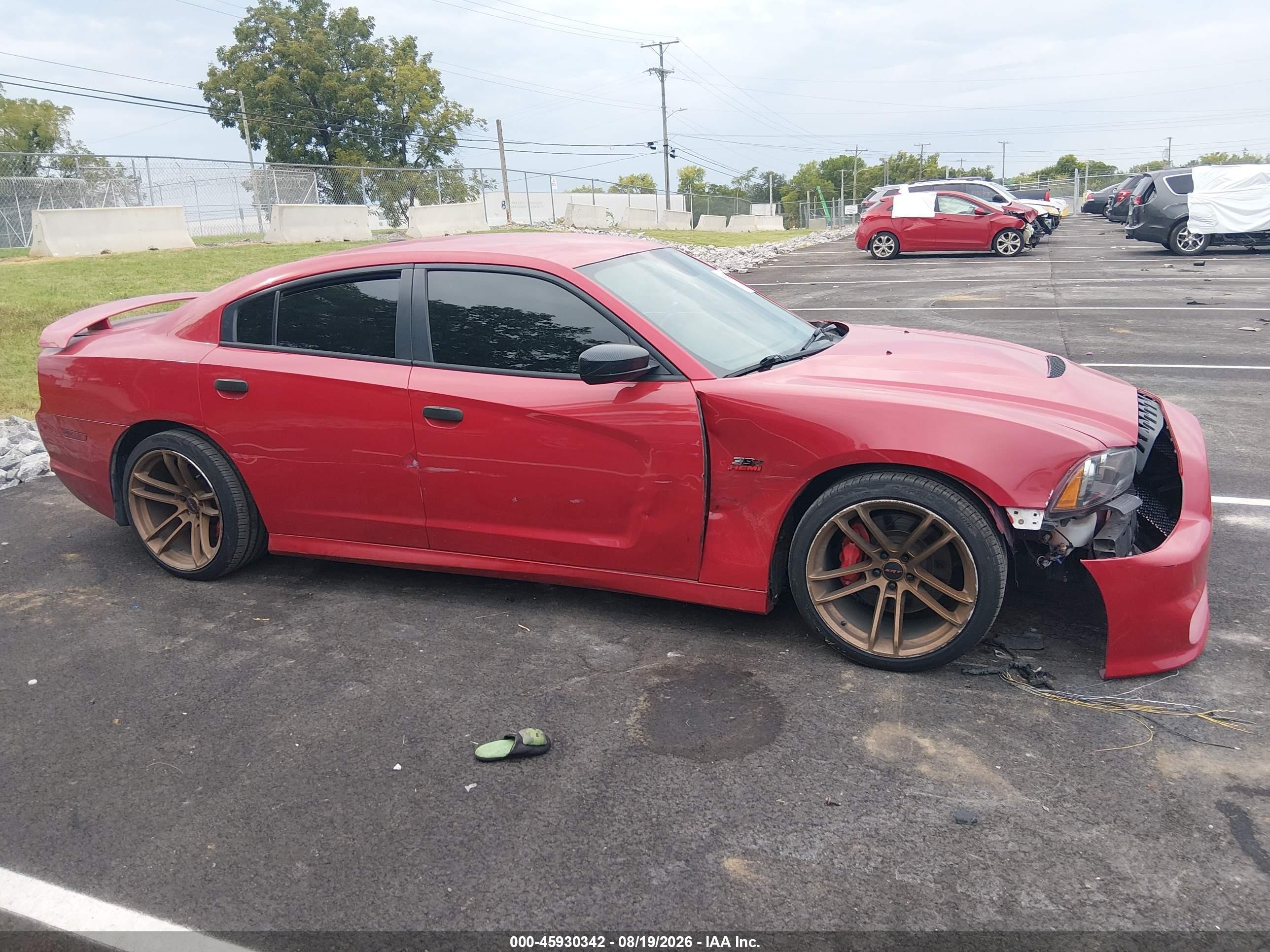 2013 Dodge Charger Srt8 Red vin: 2C3CDXEJXDH560321