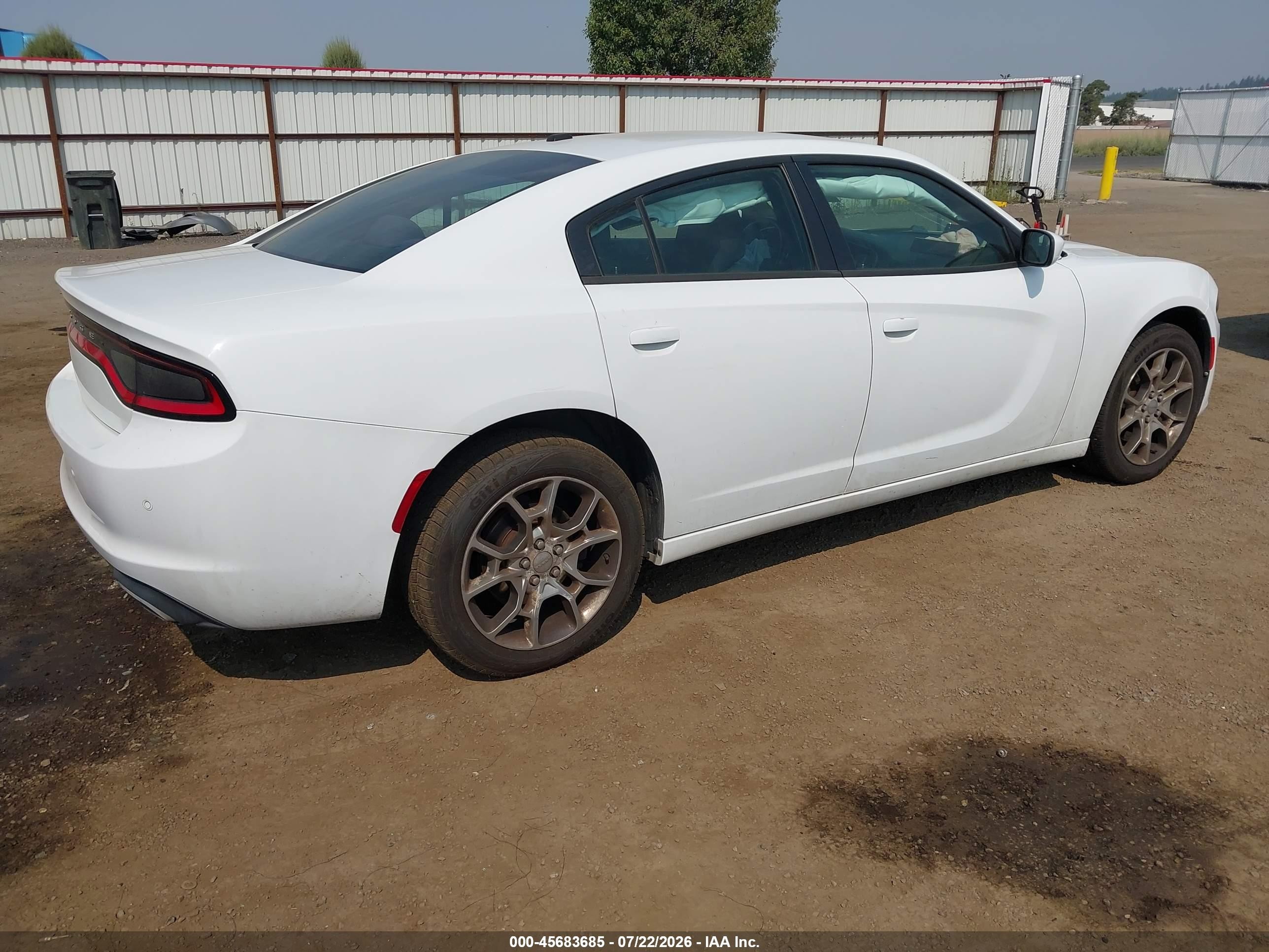 2015 Dodge Charger Se White vin: 2C3CDXFG0FH762896