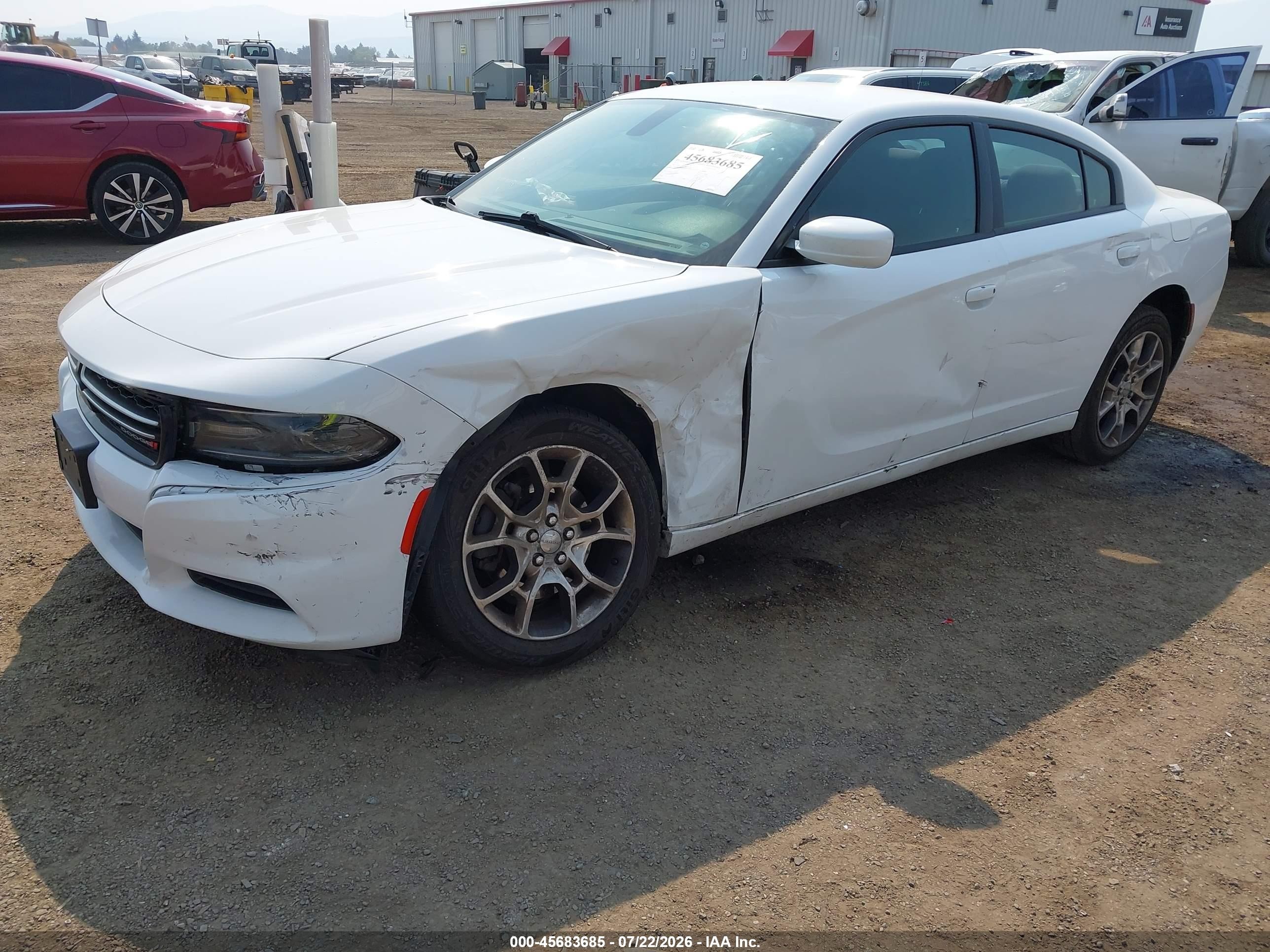 2015 Dodge Charger Se White vin: 2C3CDXFG0FH762896