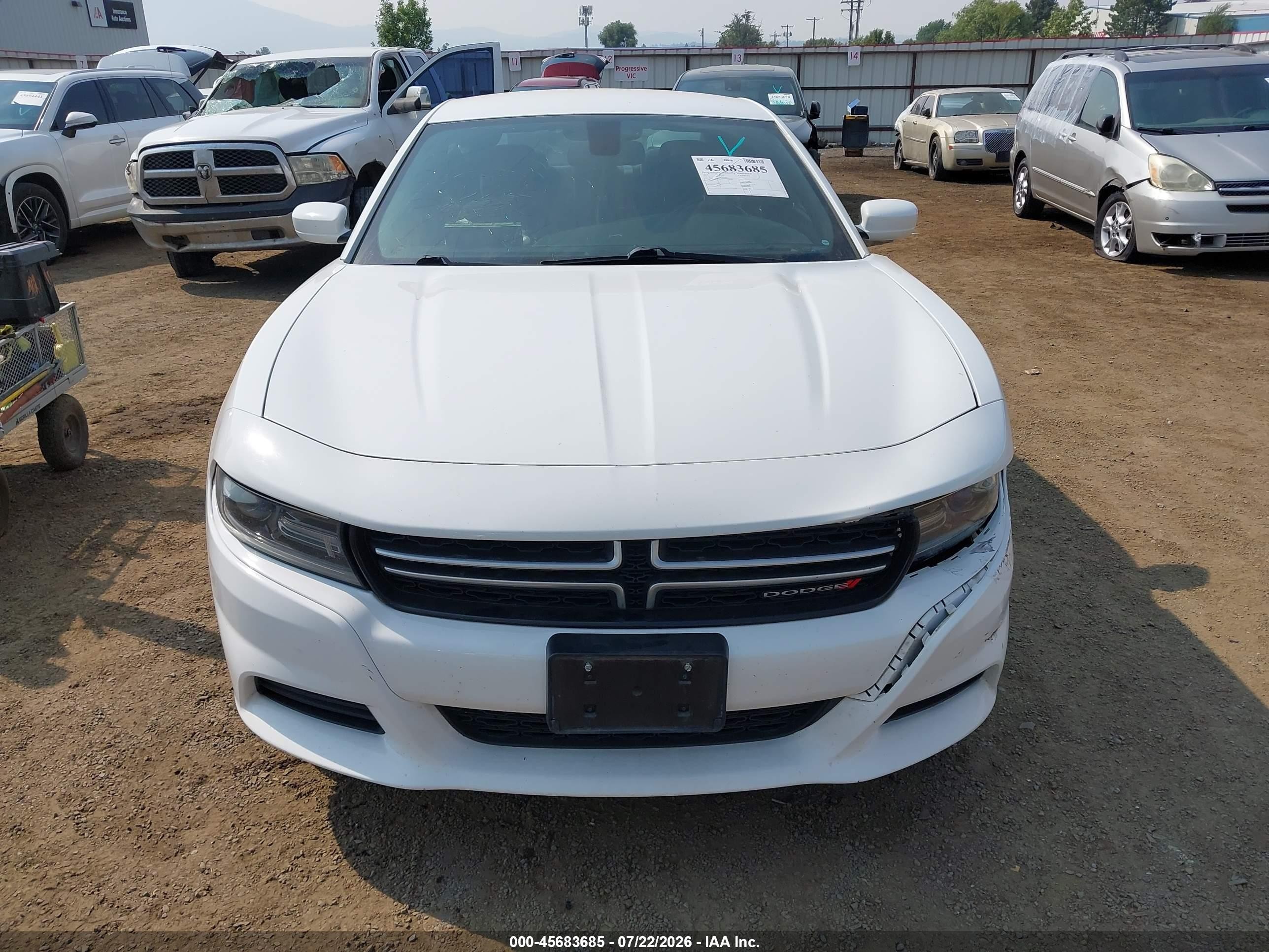 2015 Dodge Charger Se White vin: 2C3CDXFG0FH762896